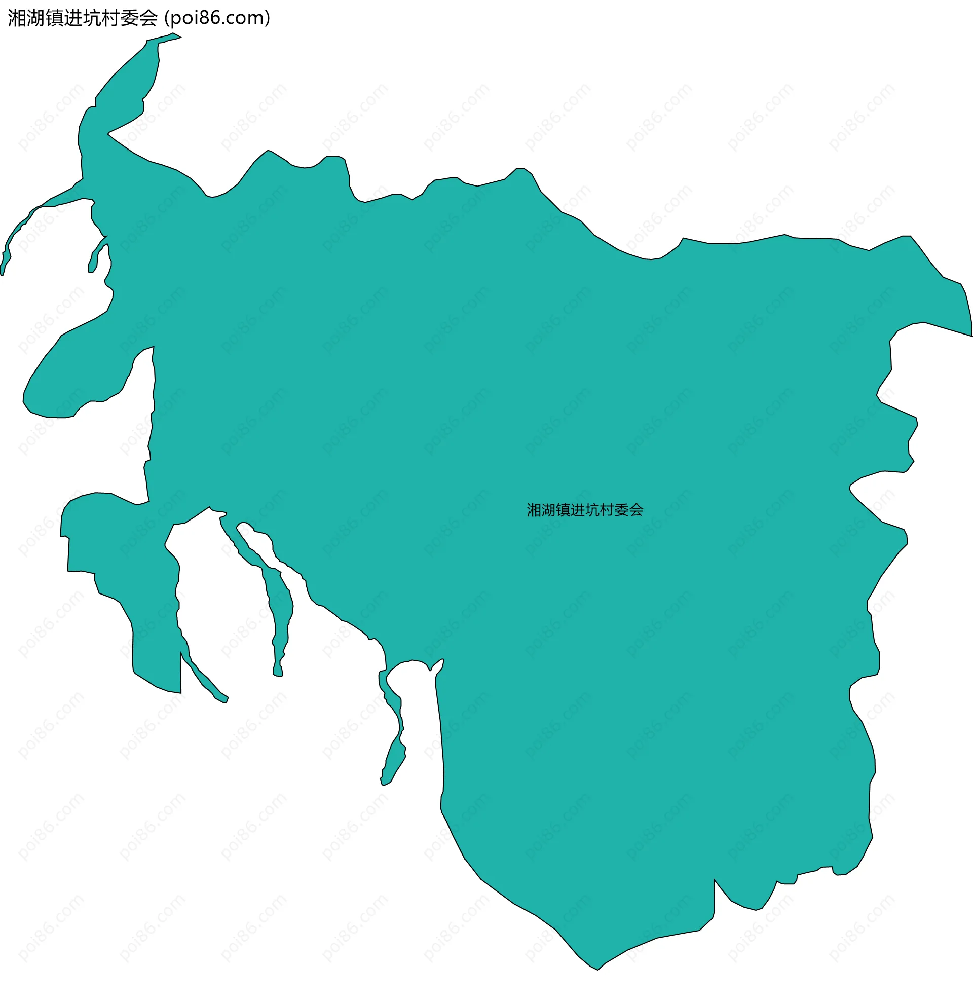 湘湖镇进坑村委会边界地图