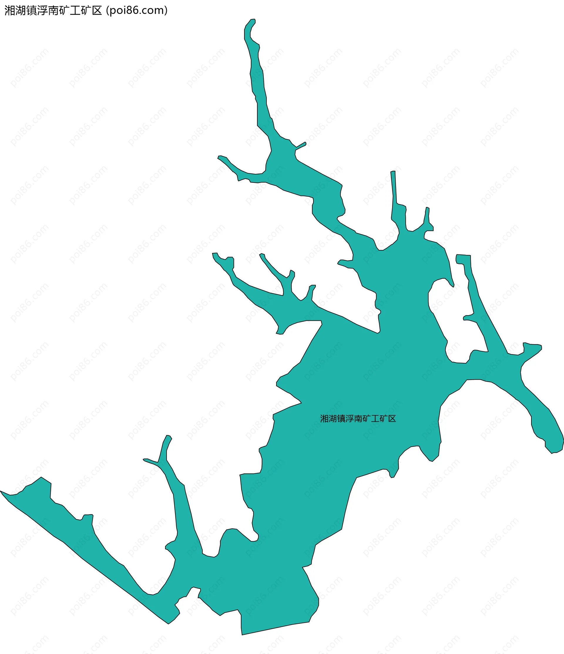 湘湖镇浮南矿工矿区边界地图