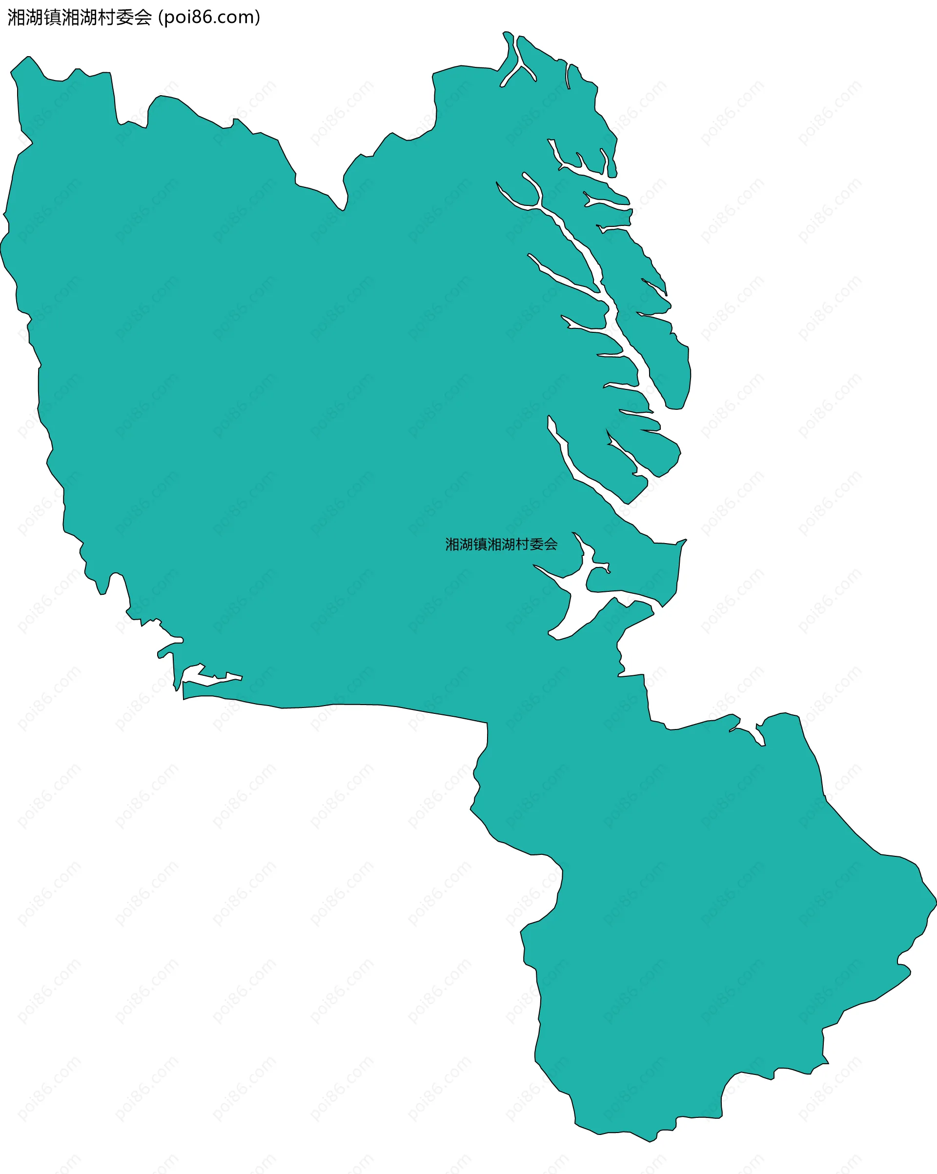 湘湖镇湘湖村委会边界地图