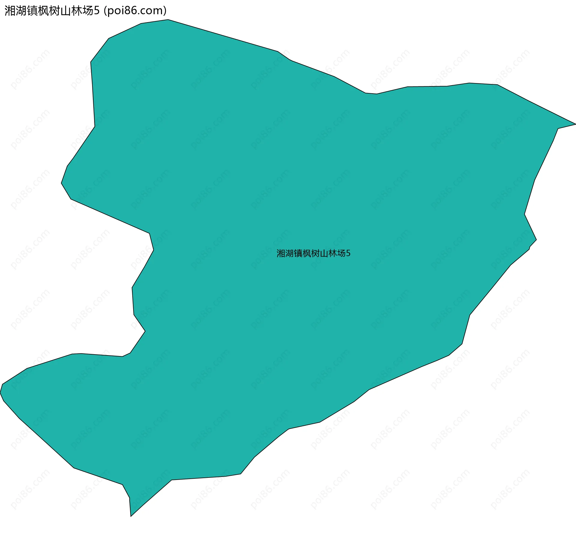 湘湖镇枫树山林场5边界地图