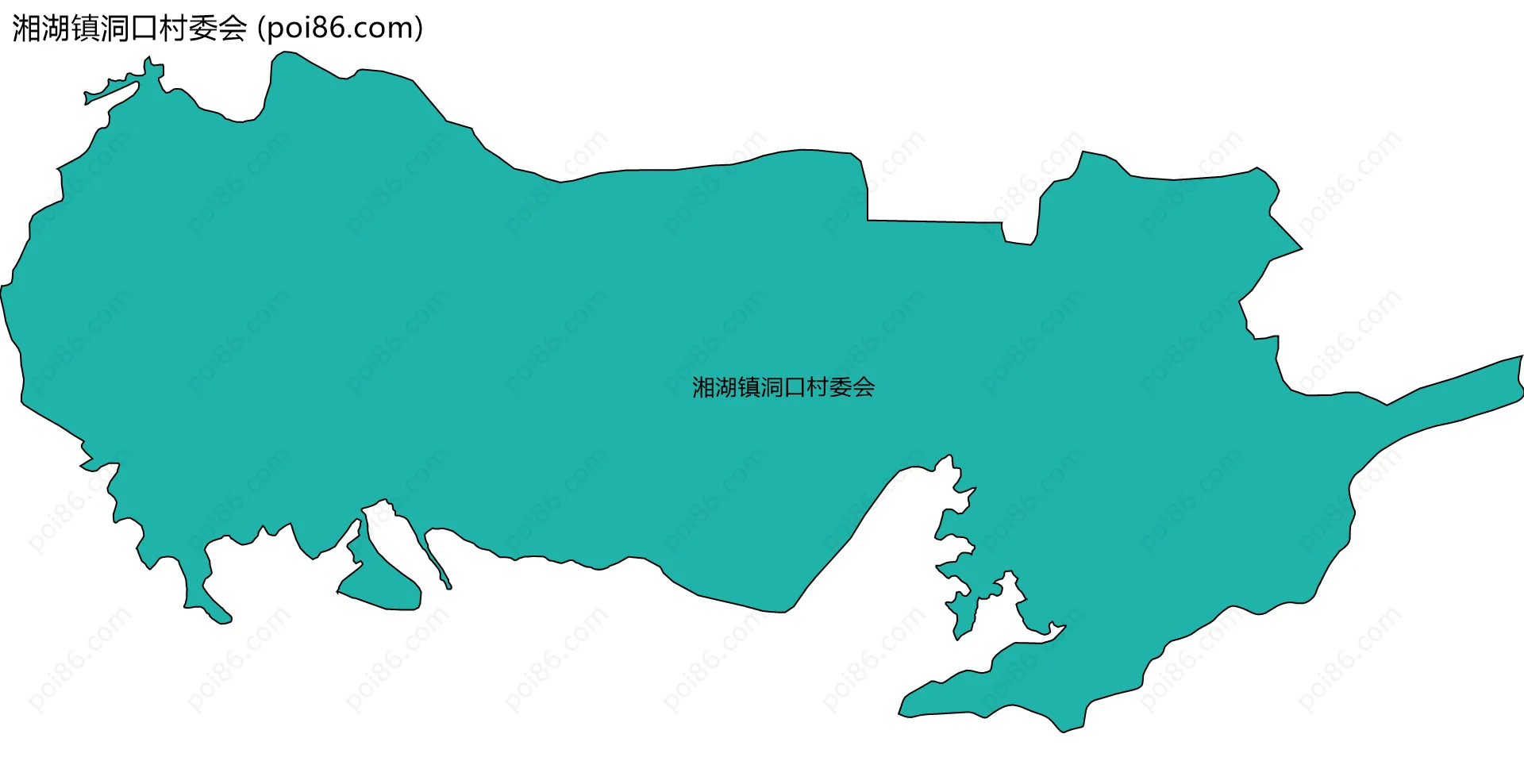 湘湖镇洞口村委会边界地图
