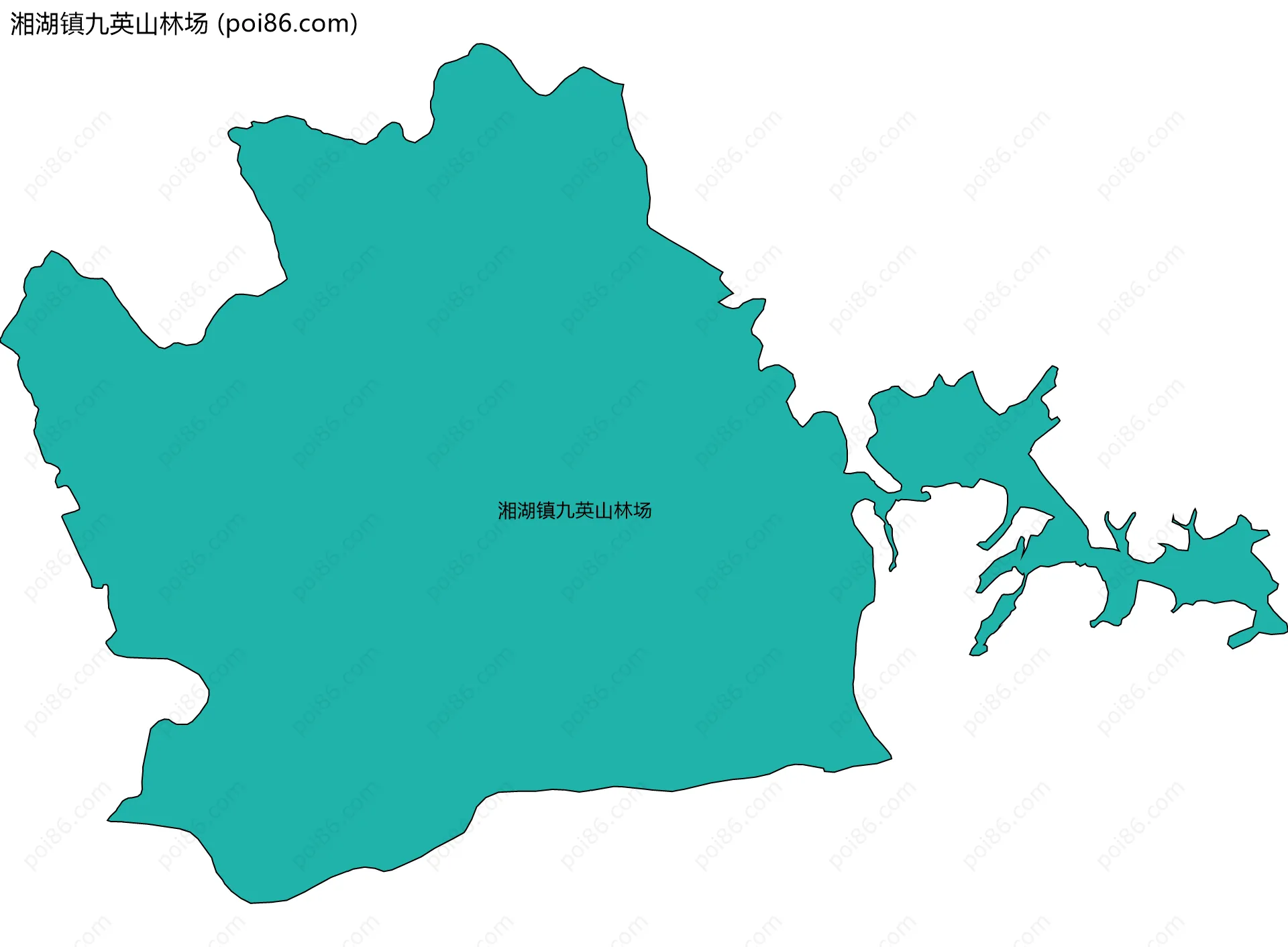 湘湖镇九英山林场边界地图