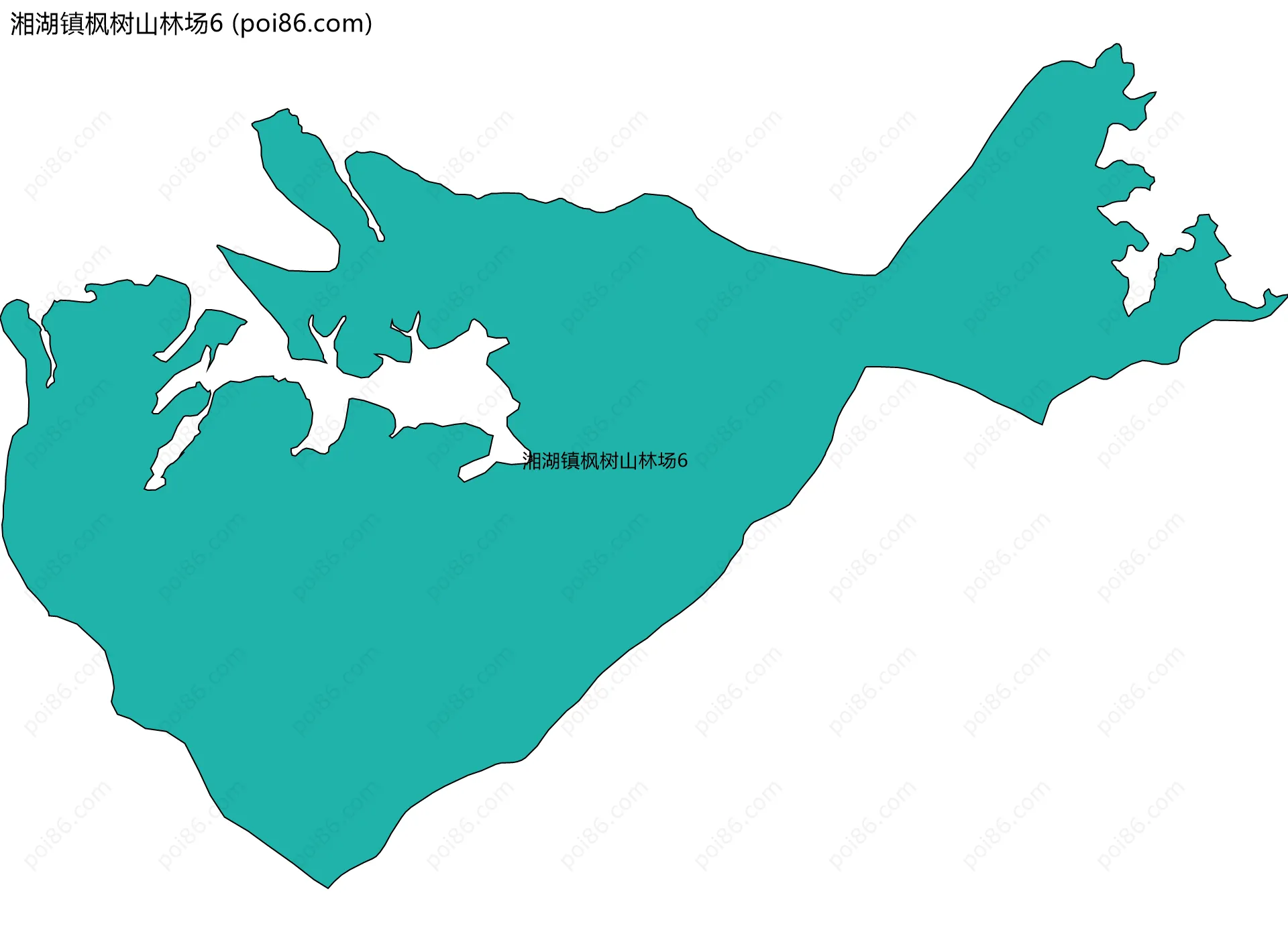 湘湖镇枫树山林场6边界地图