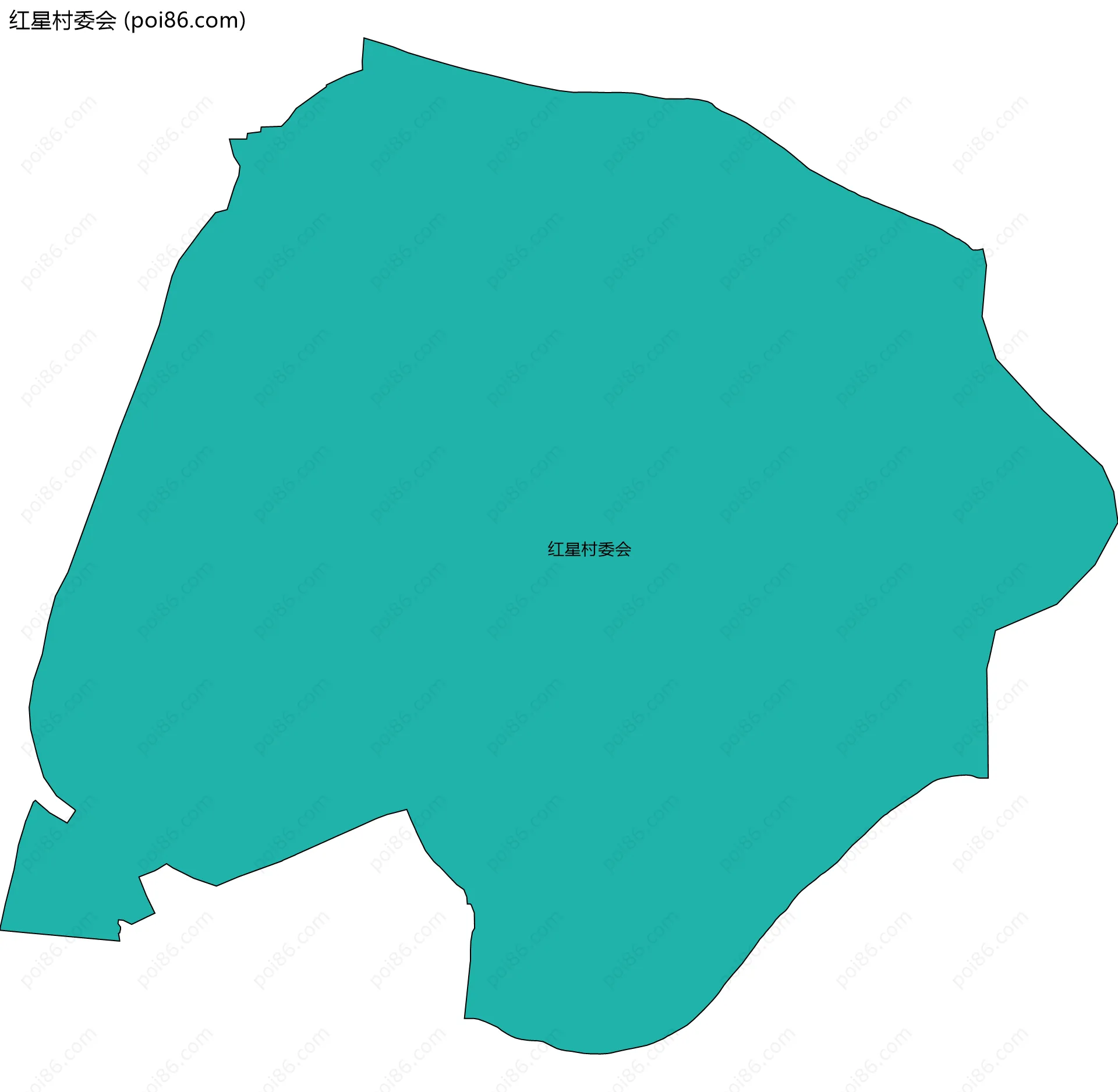 红星村委会边界地图