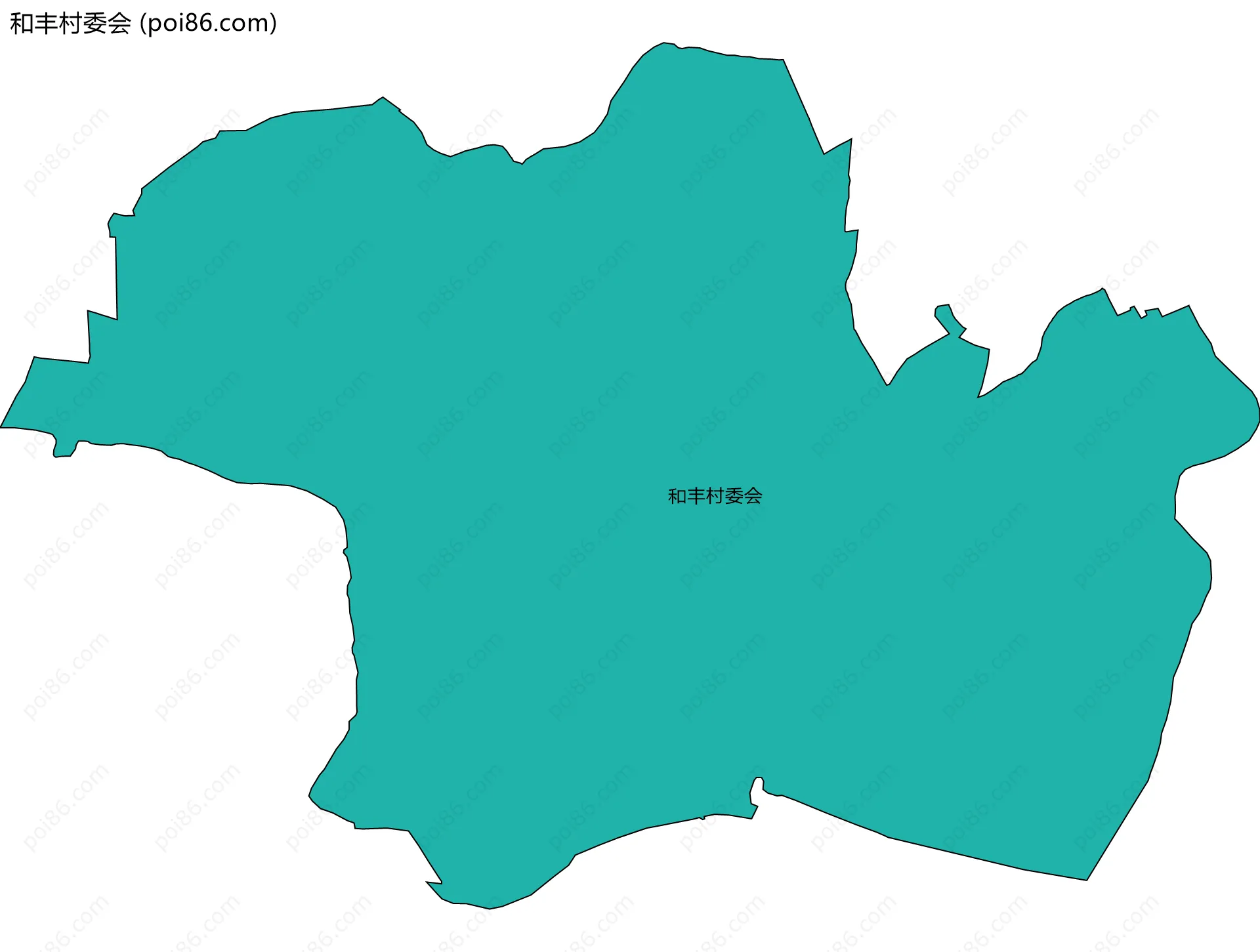 和丰村委会边界地图