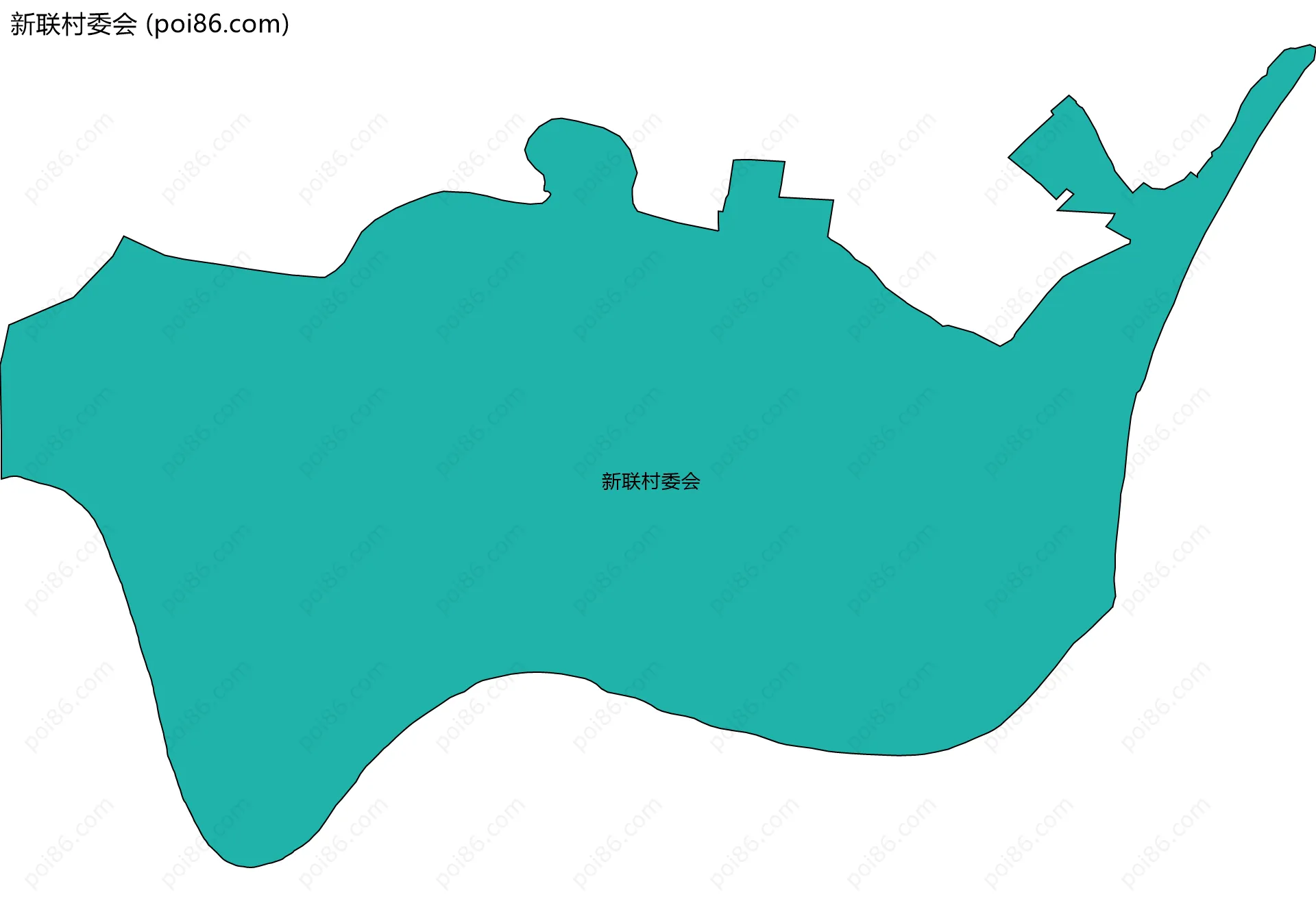 新联村委会边界地图