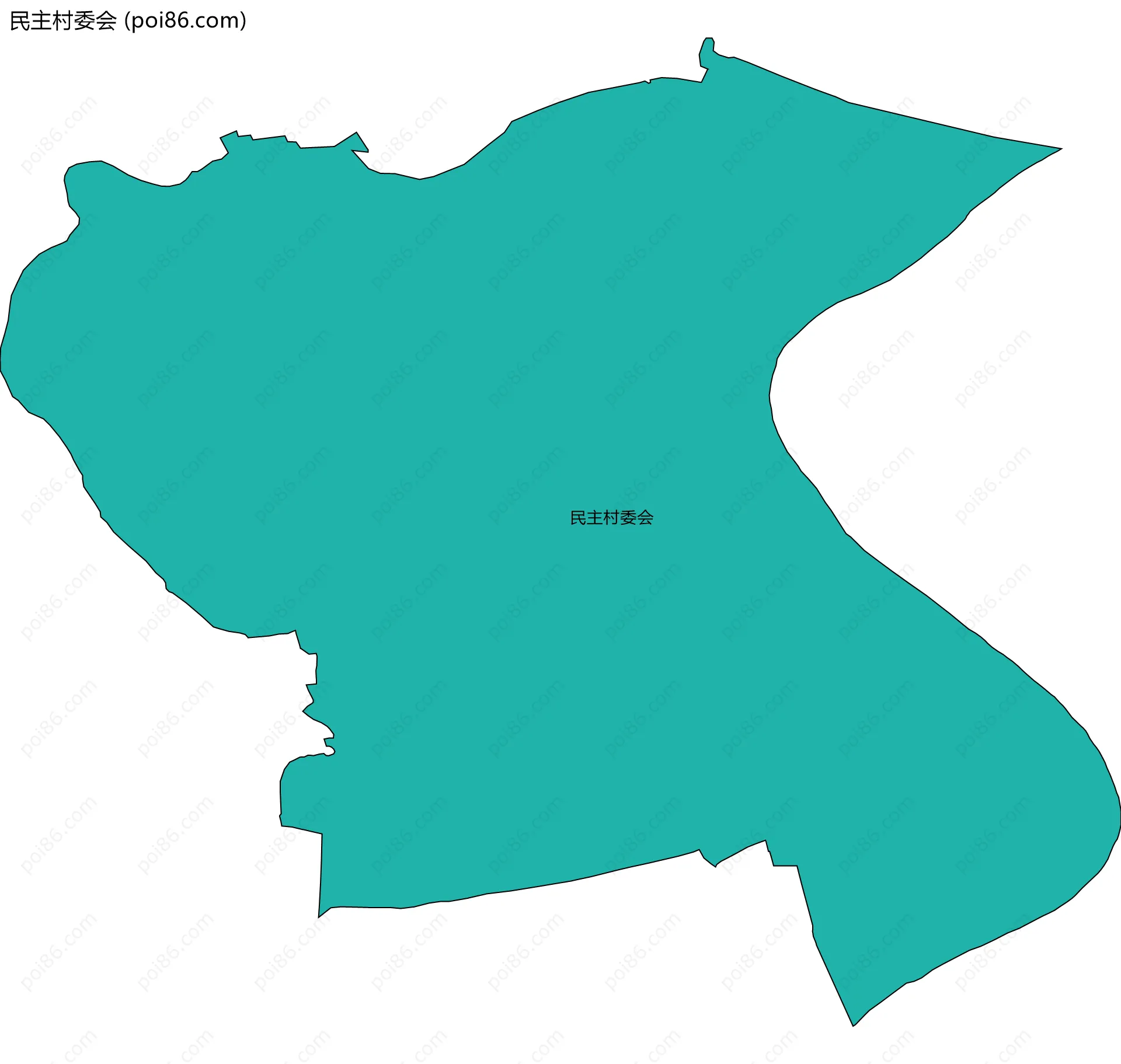 民主村委会边界地图