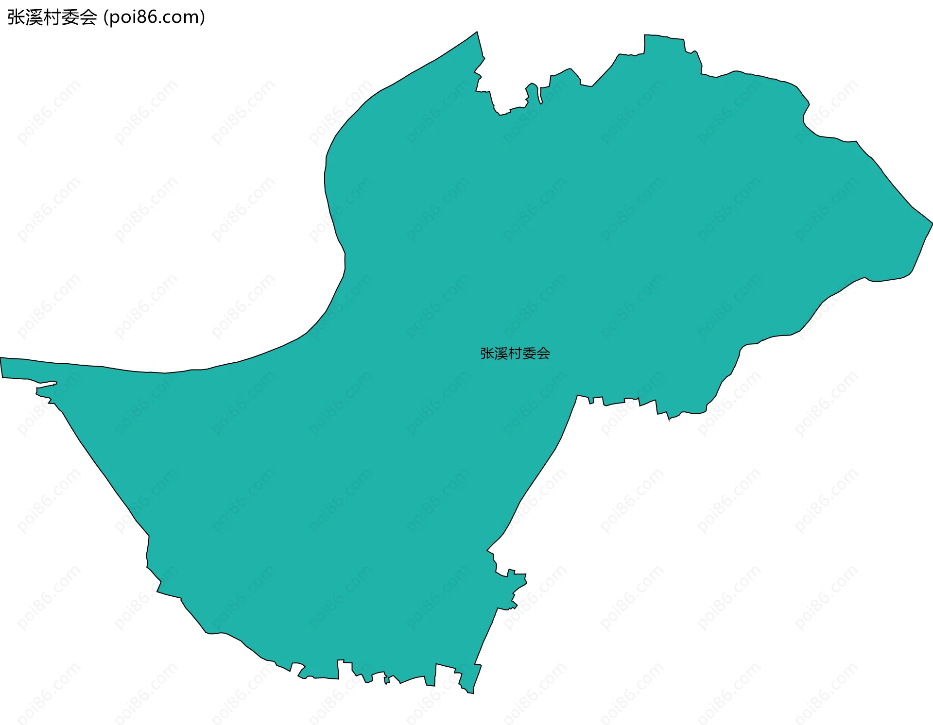 张溪村委会边界地图