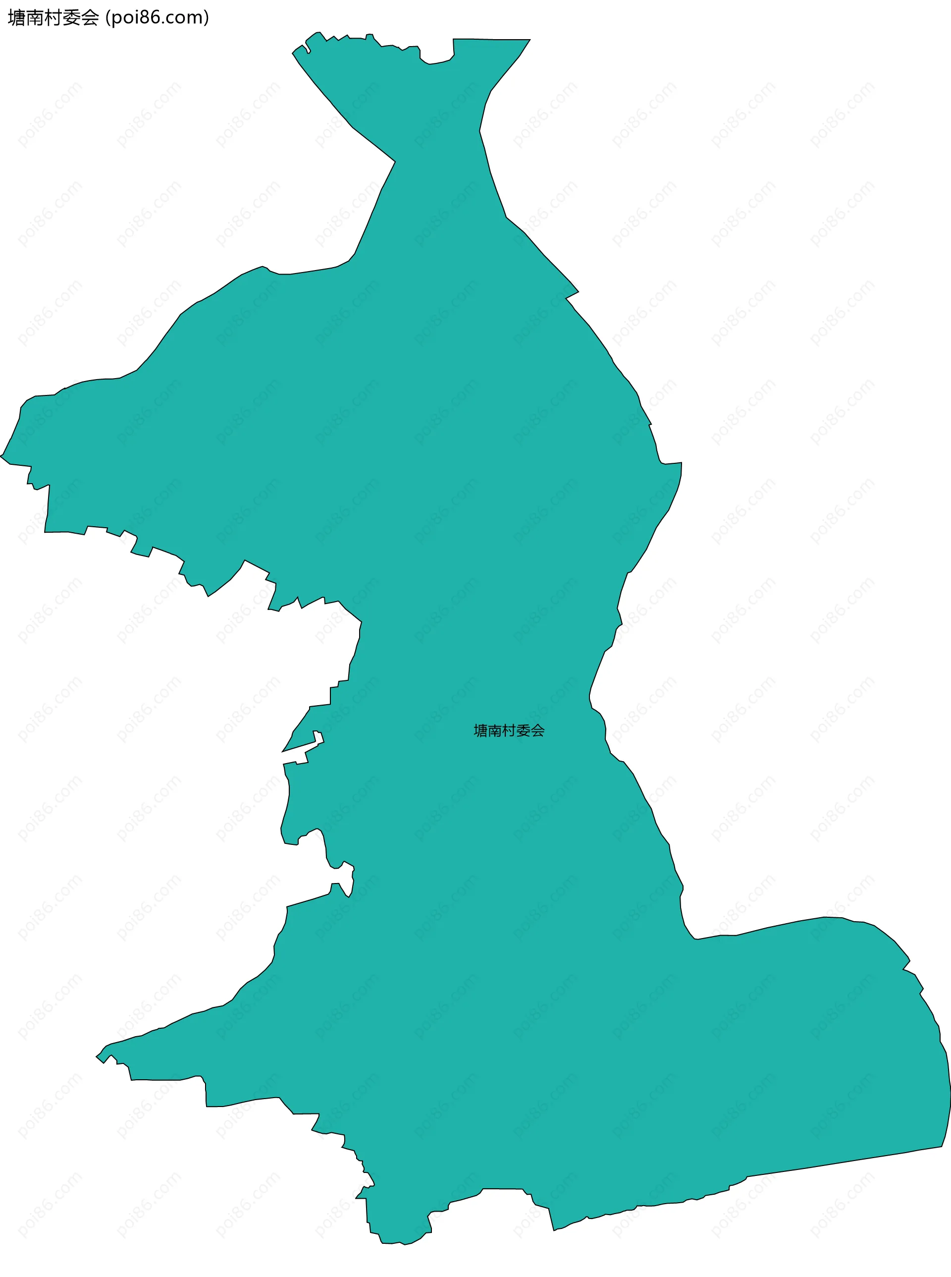 塘南村委会边界地图