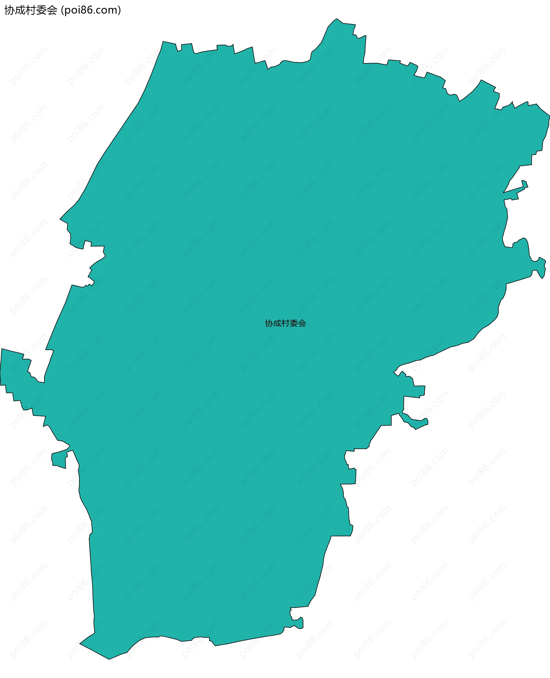 协成村委会边界地图