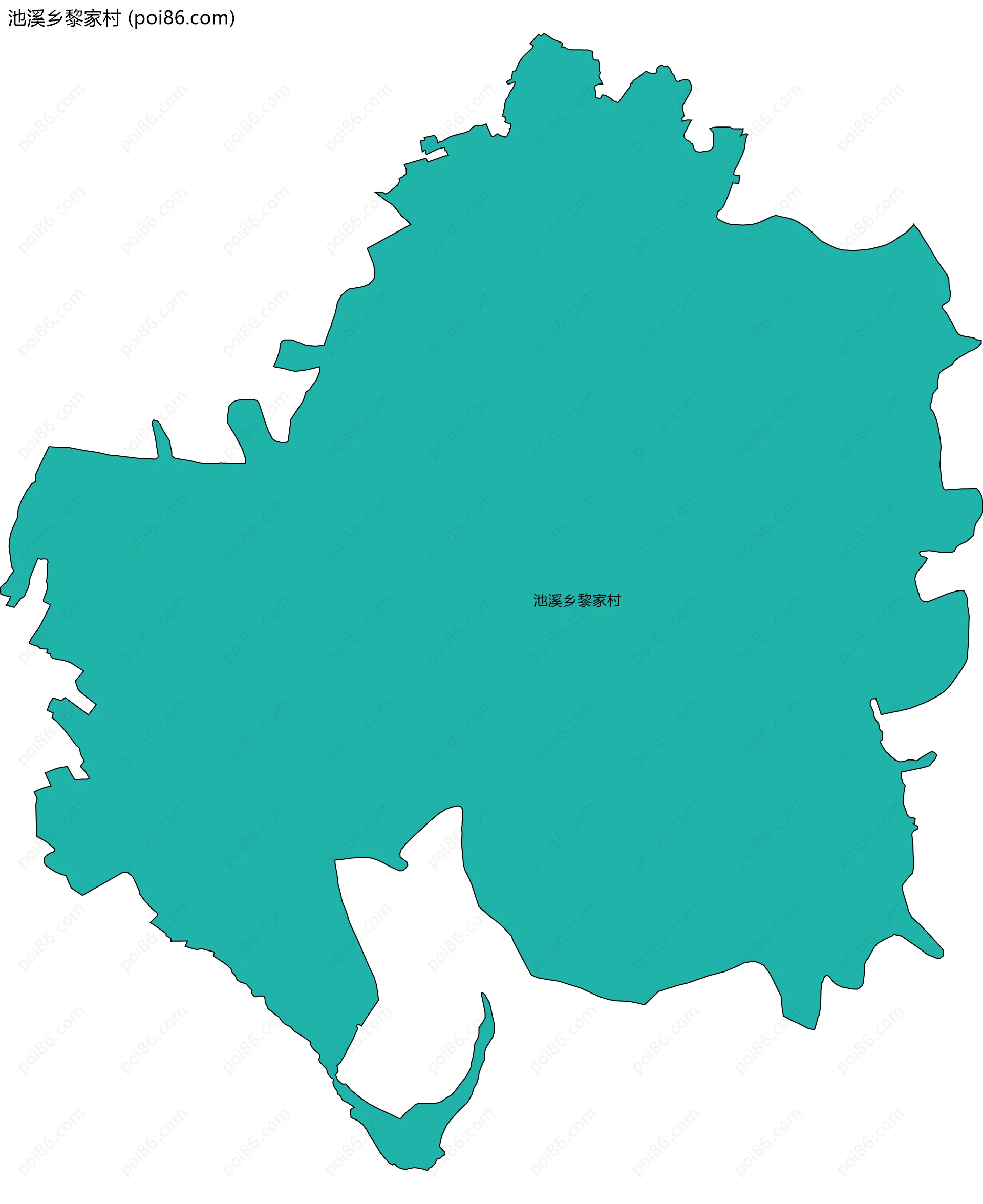 池溪乡黎家村边界地图