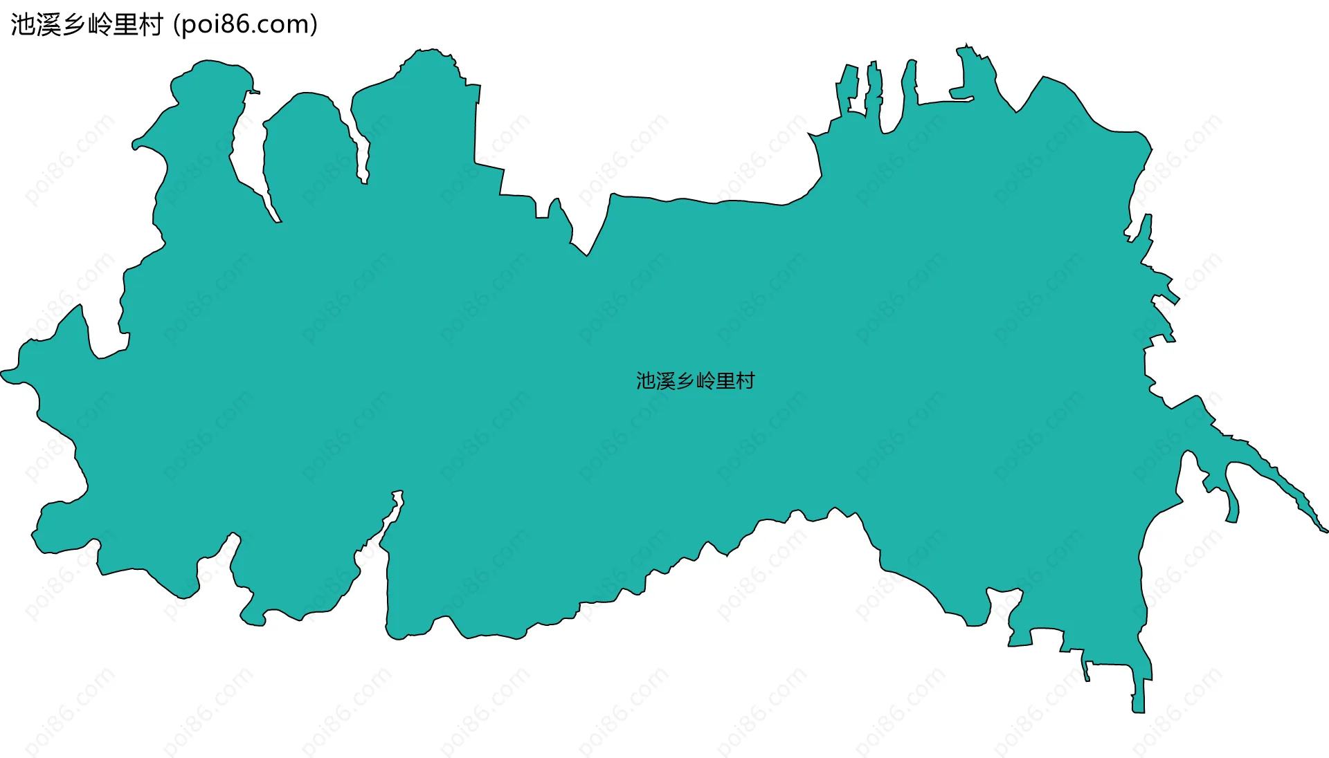 池溪乡岭里村边界地图