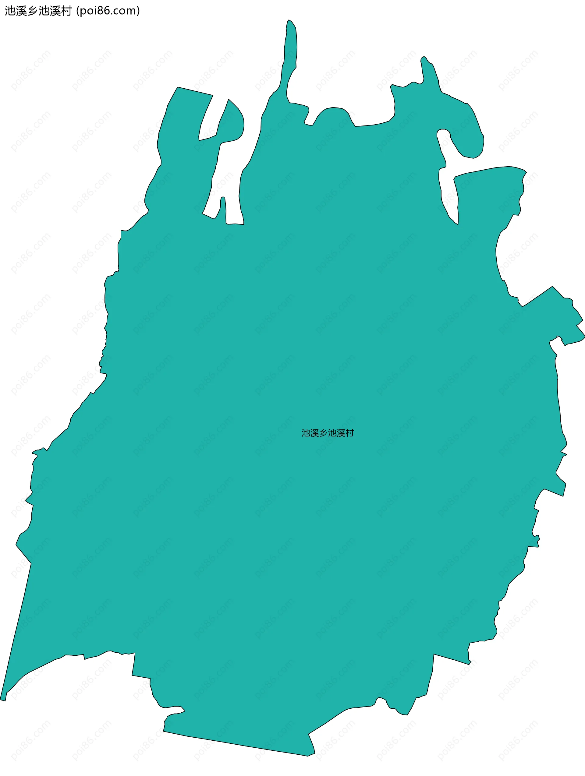 池溪乡池溪村边界地图