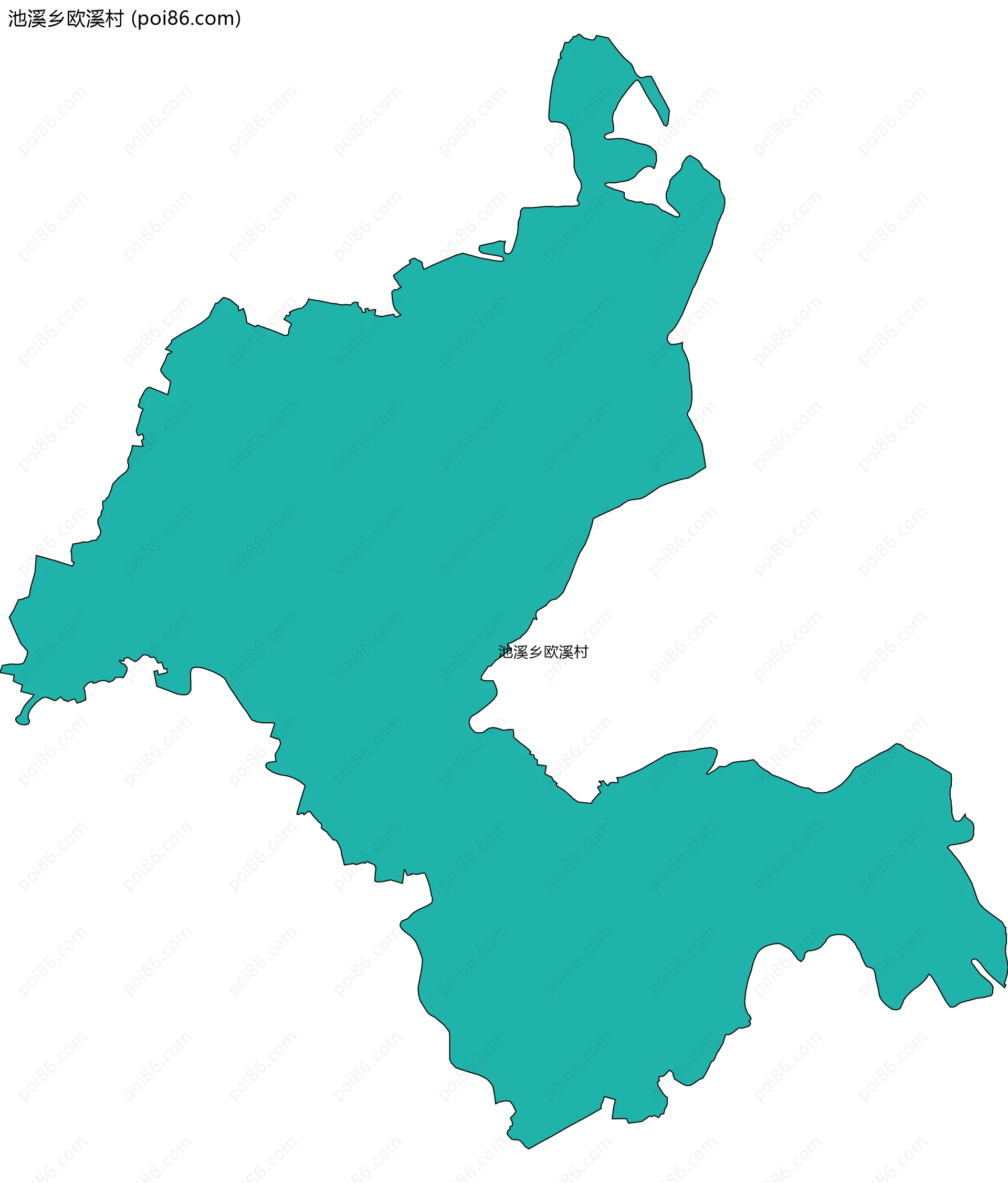 池溪乡欧溪村边界地图