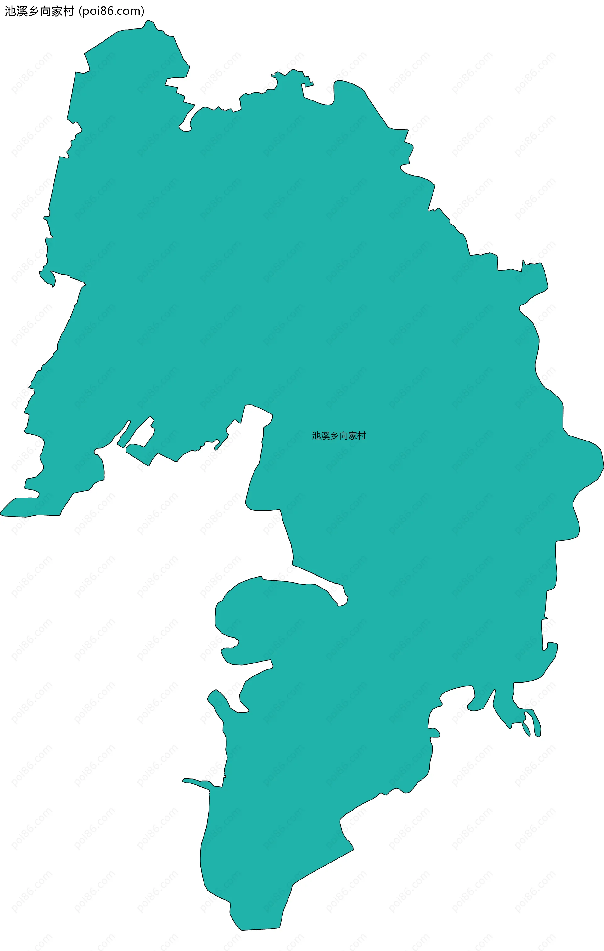 池溪乡向家村边界地图