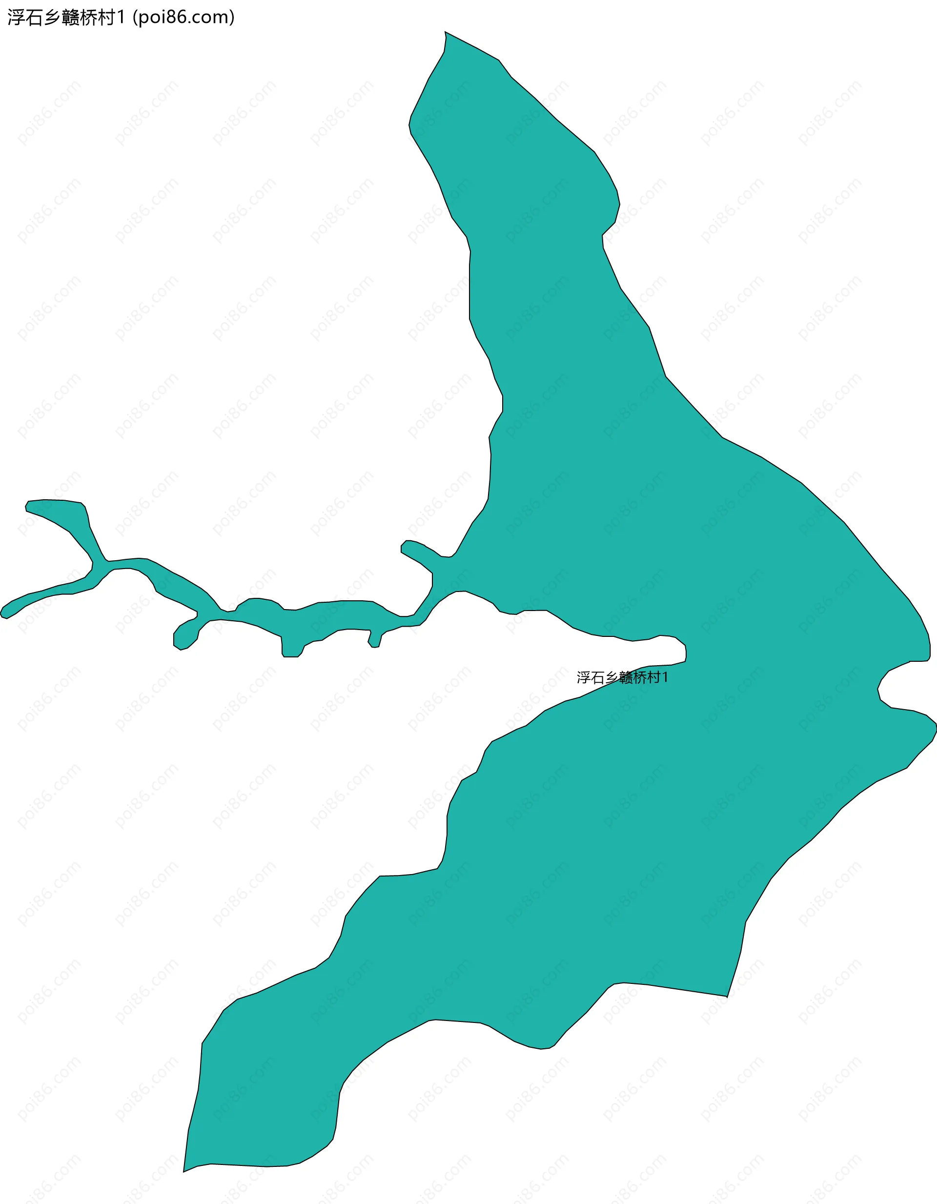 浮石乡赣桥村1边界地图