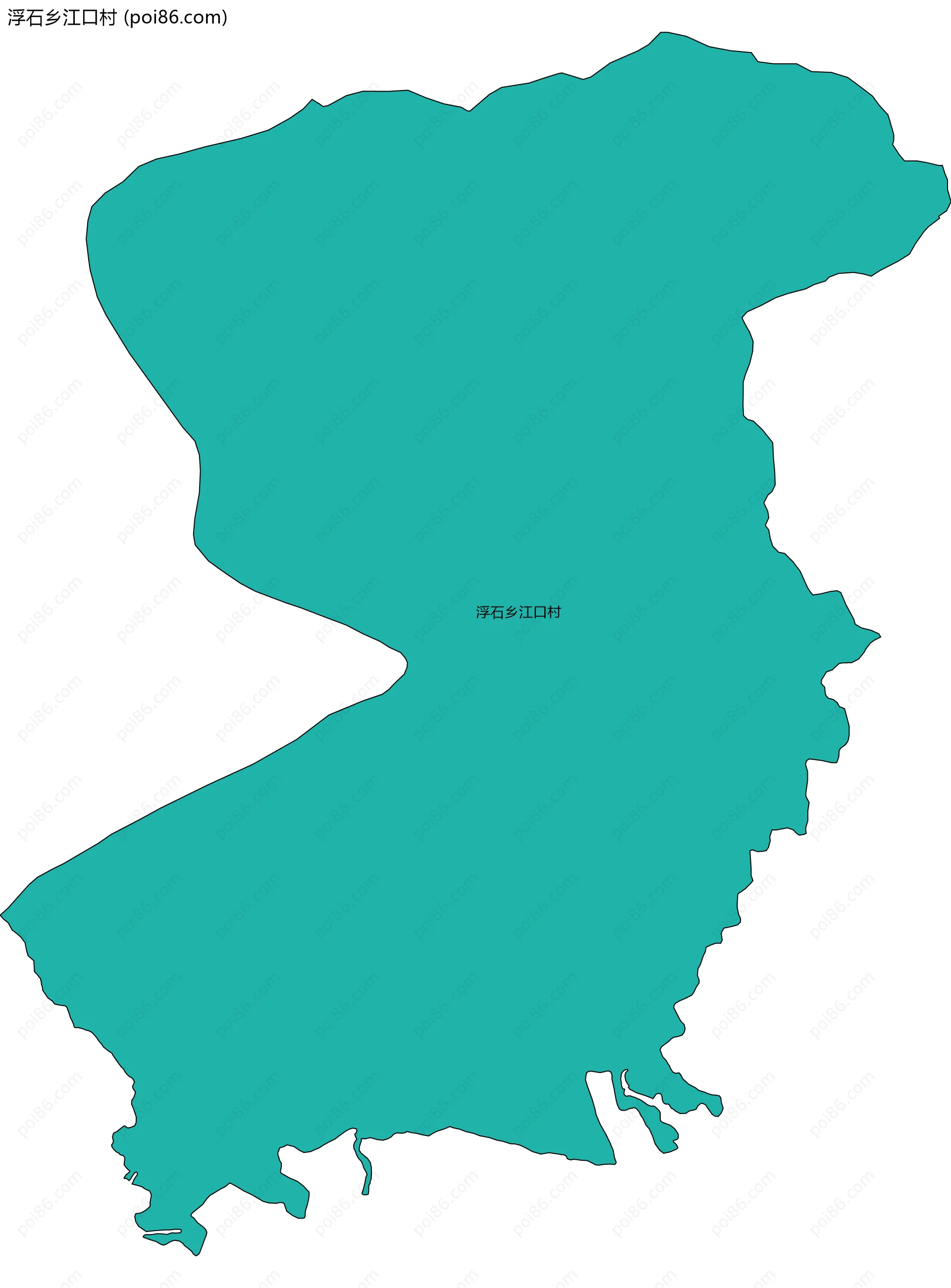浮石乡江口村边界地图