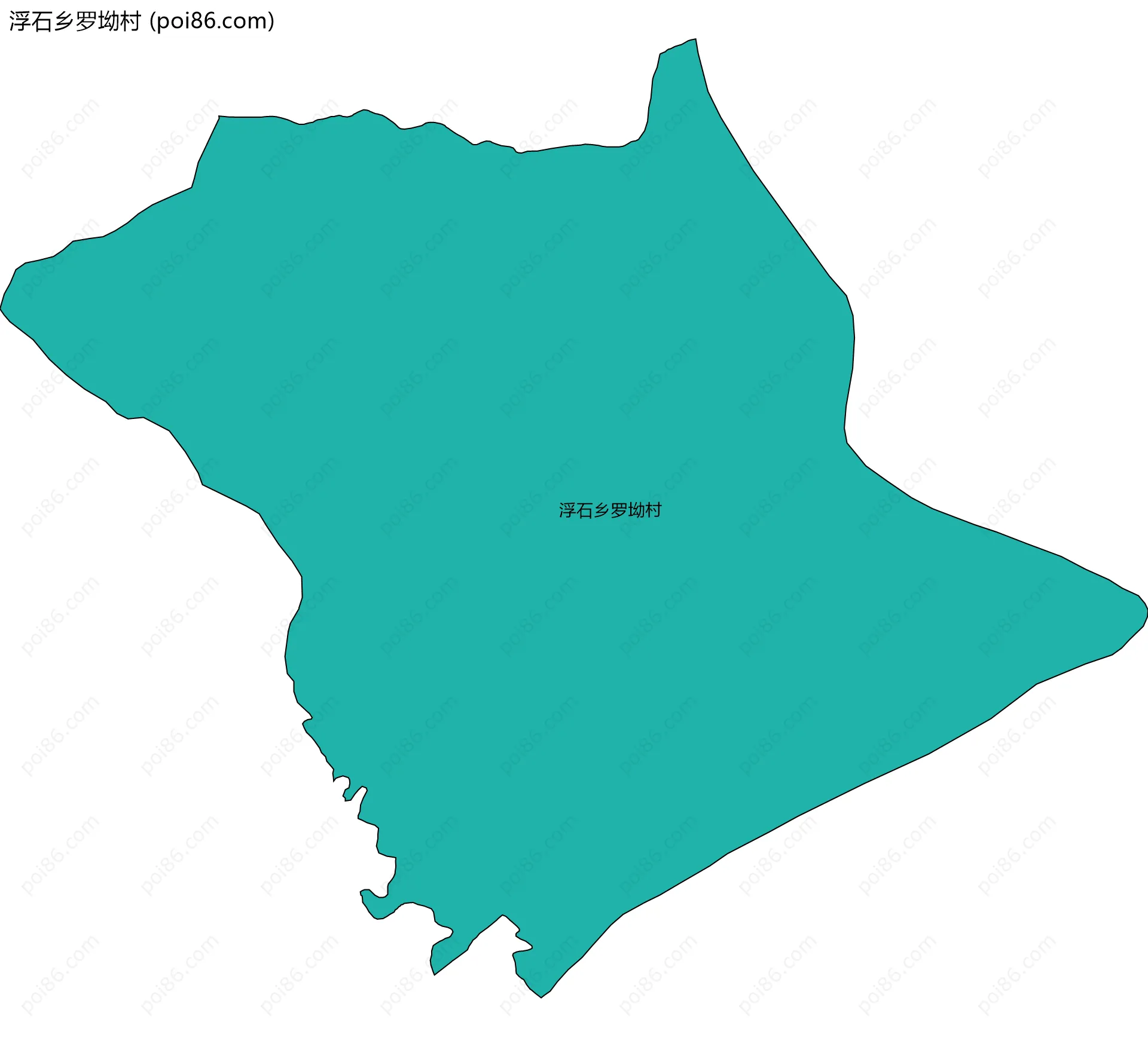 浮石乡罗坳村边界地图
