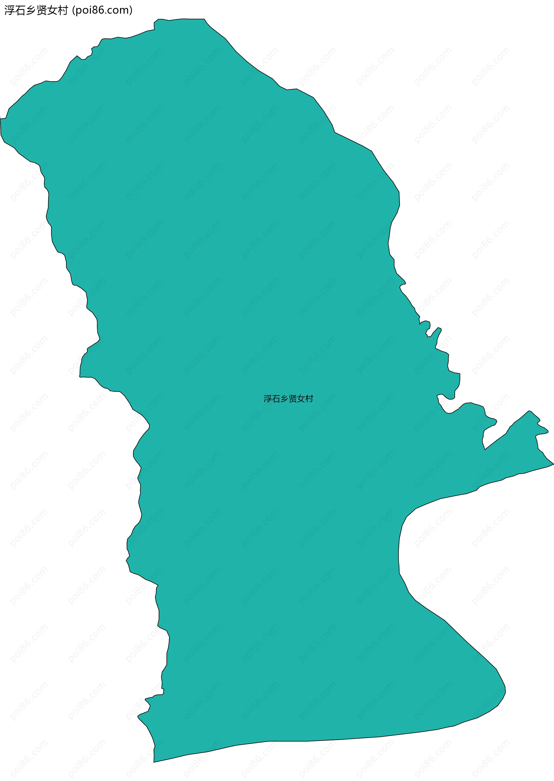 浮石乡贤女村边界地图