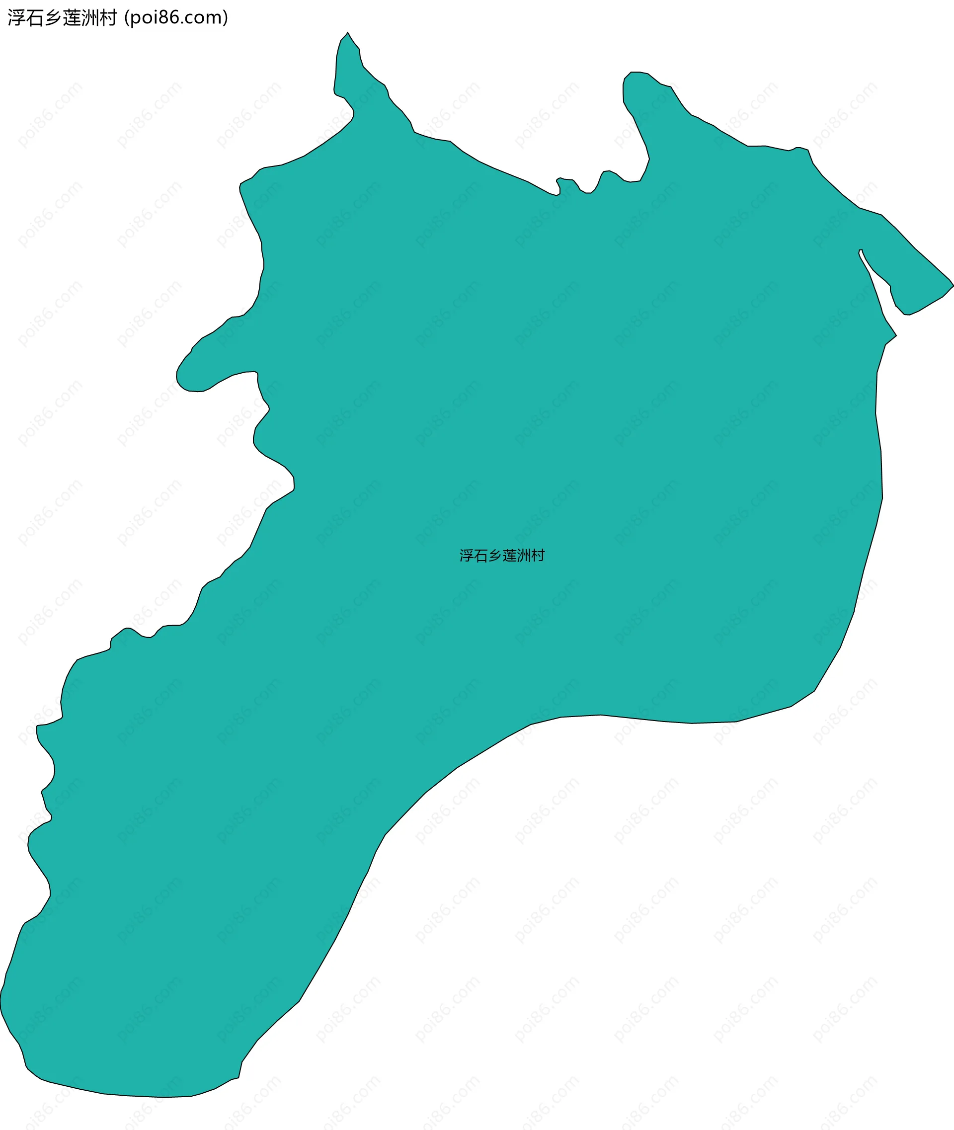 浮石乡莲洲村边界地图