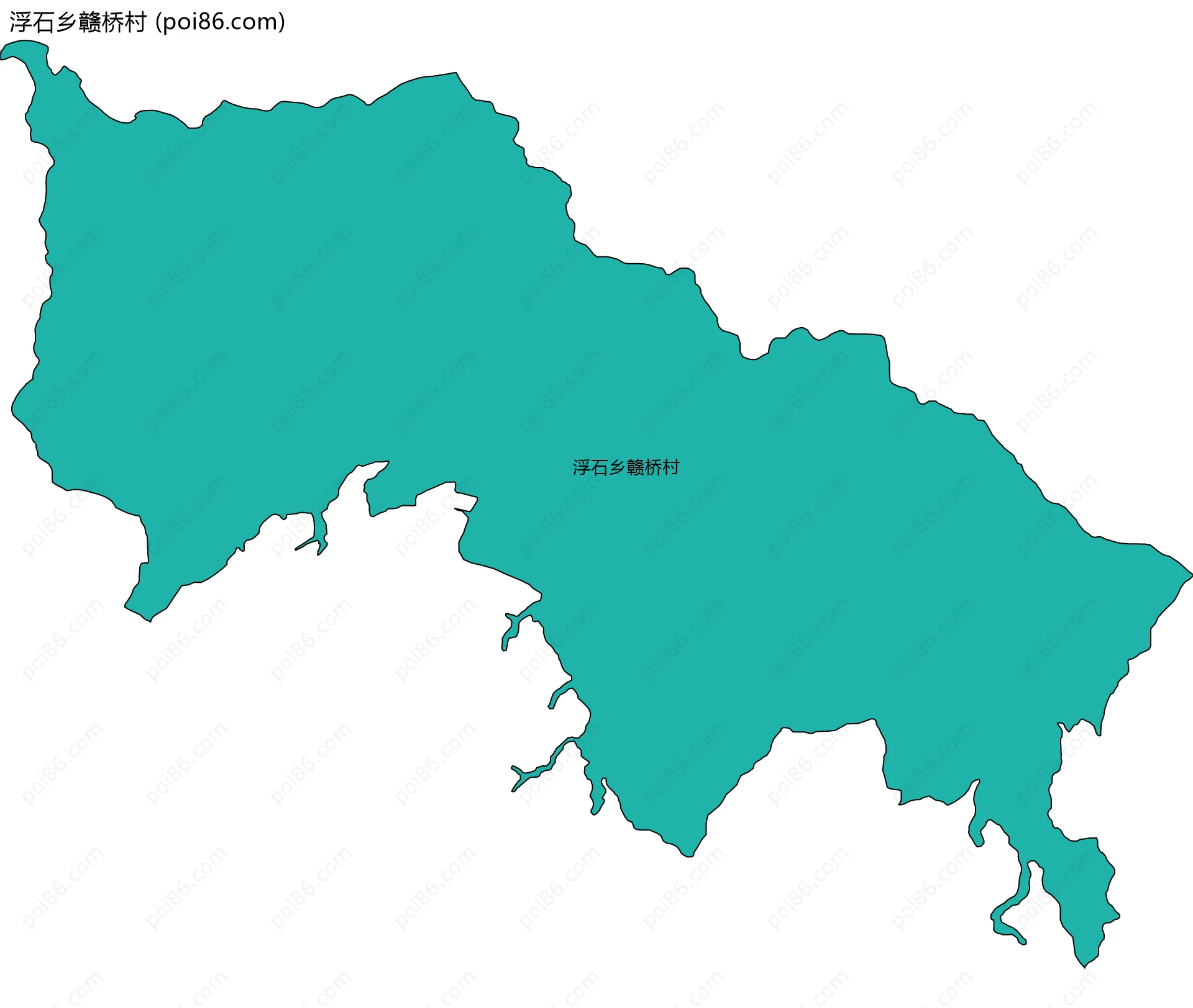 浮石乡赣桥村边界地图