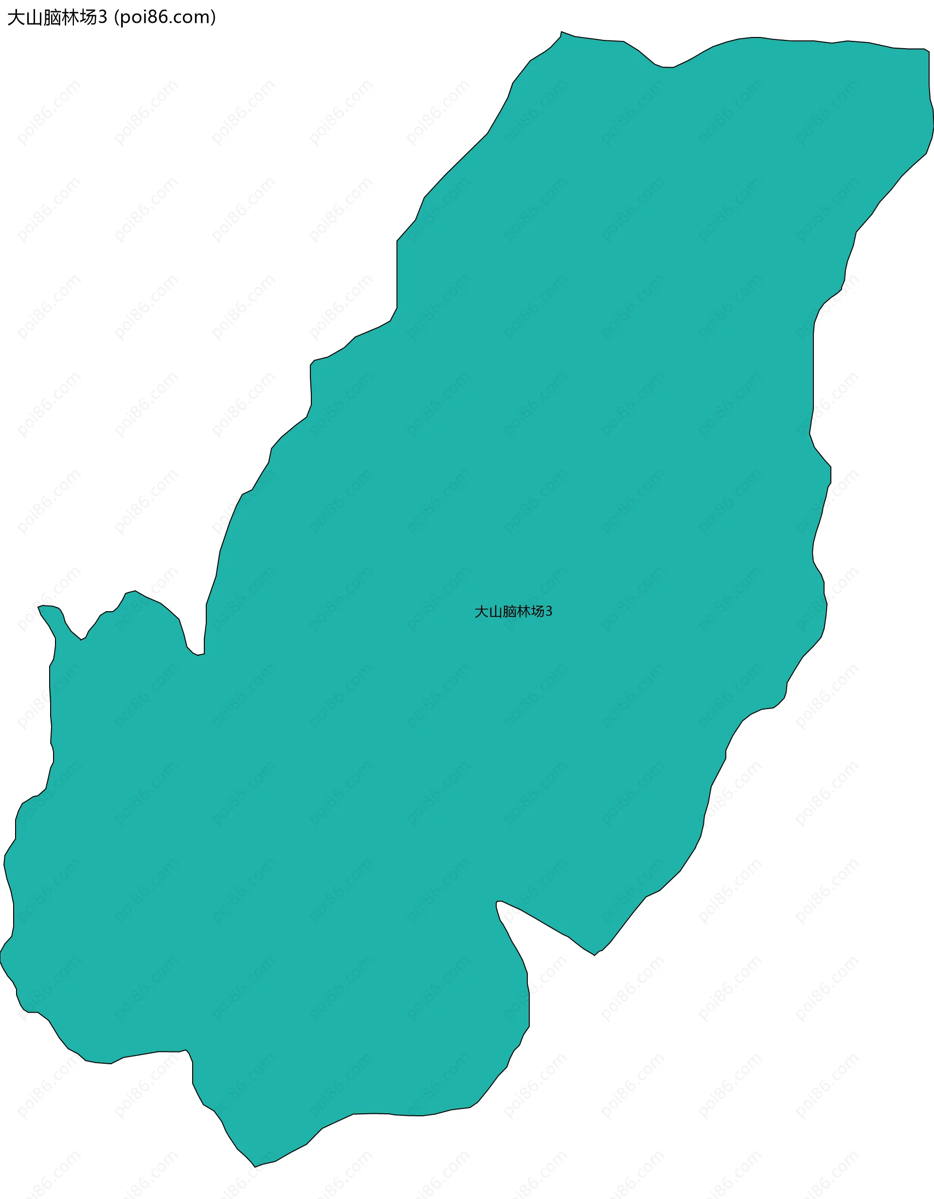 大山脑林场3边界地图