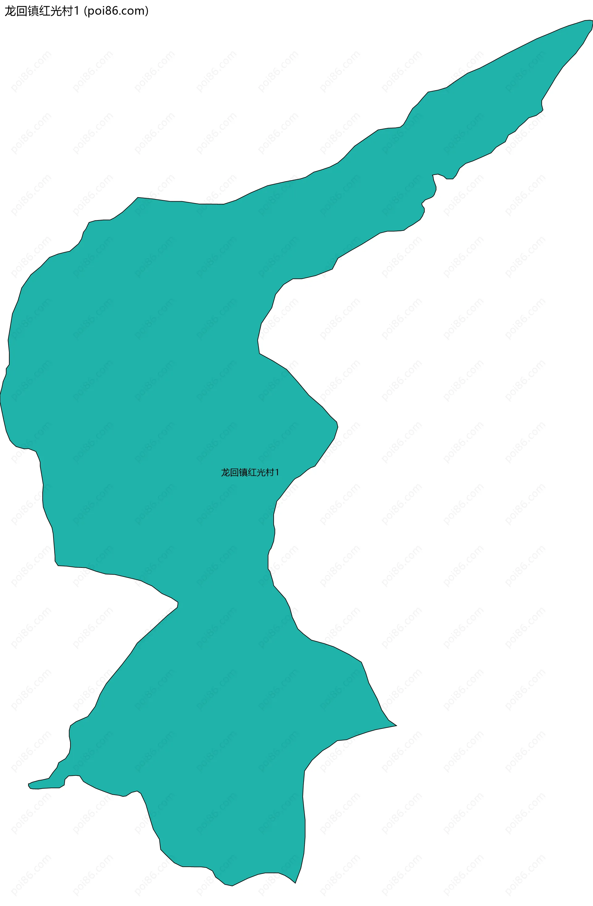 龙回镇红光村1边界地图