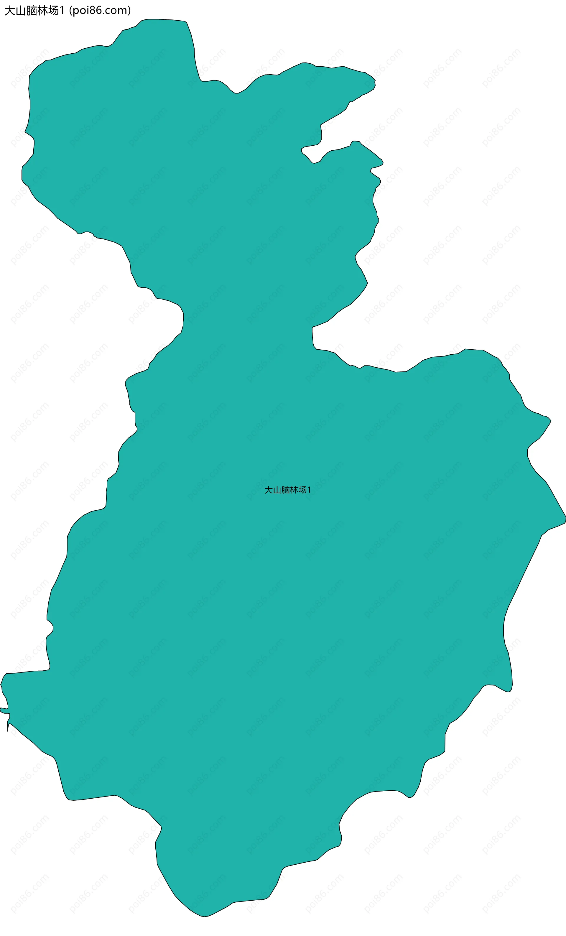 大山脑林场1边界地图