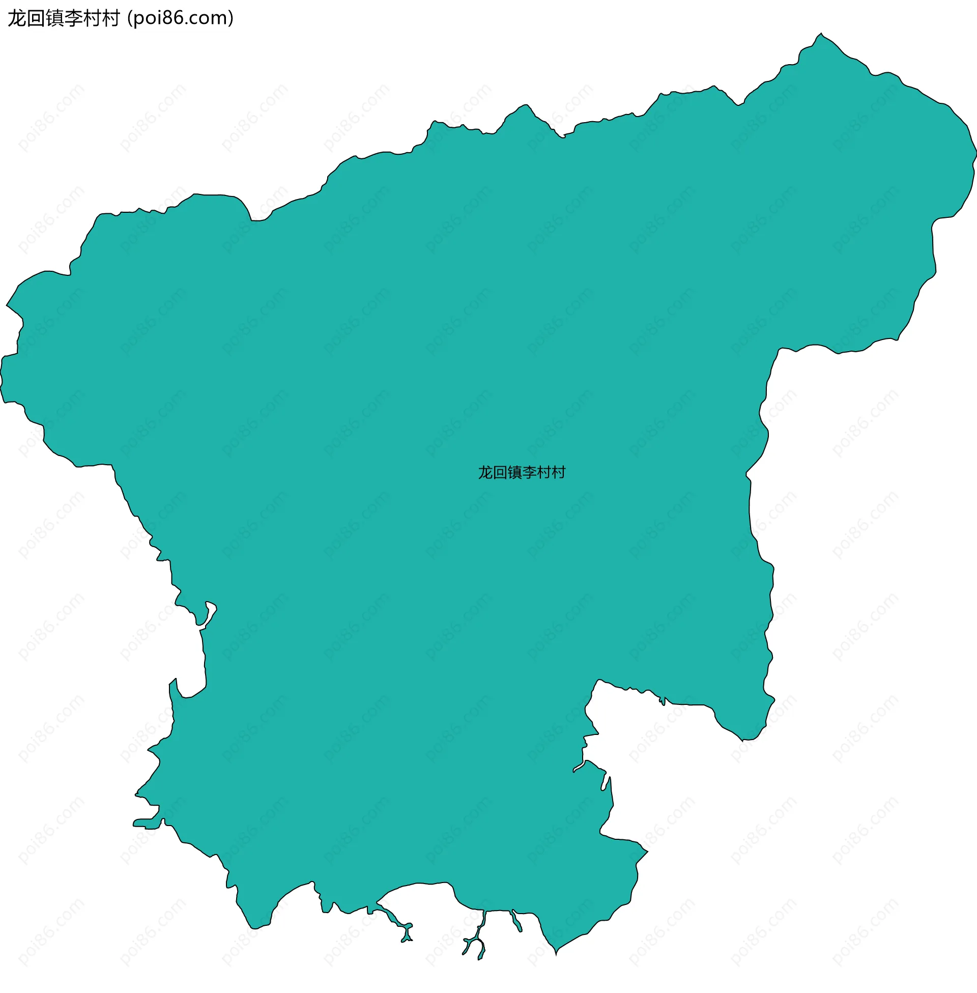 龙回镇李村村边界地图