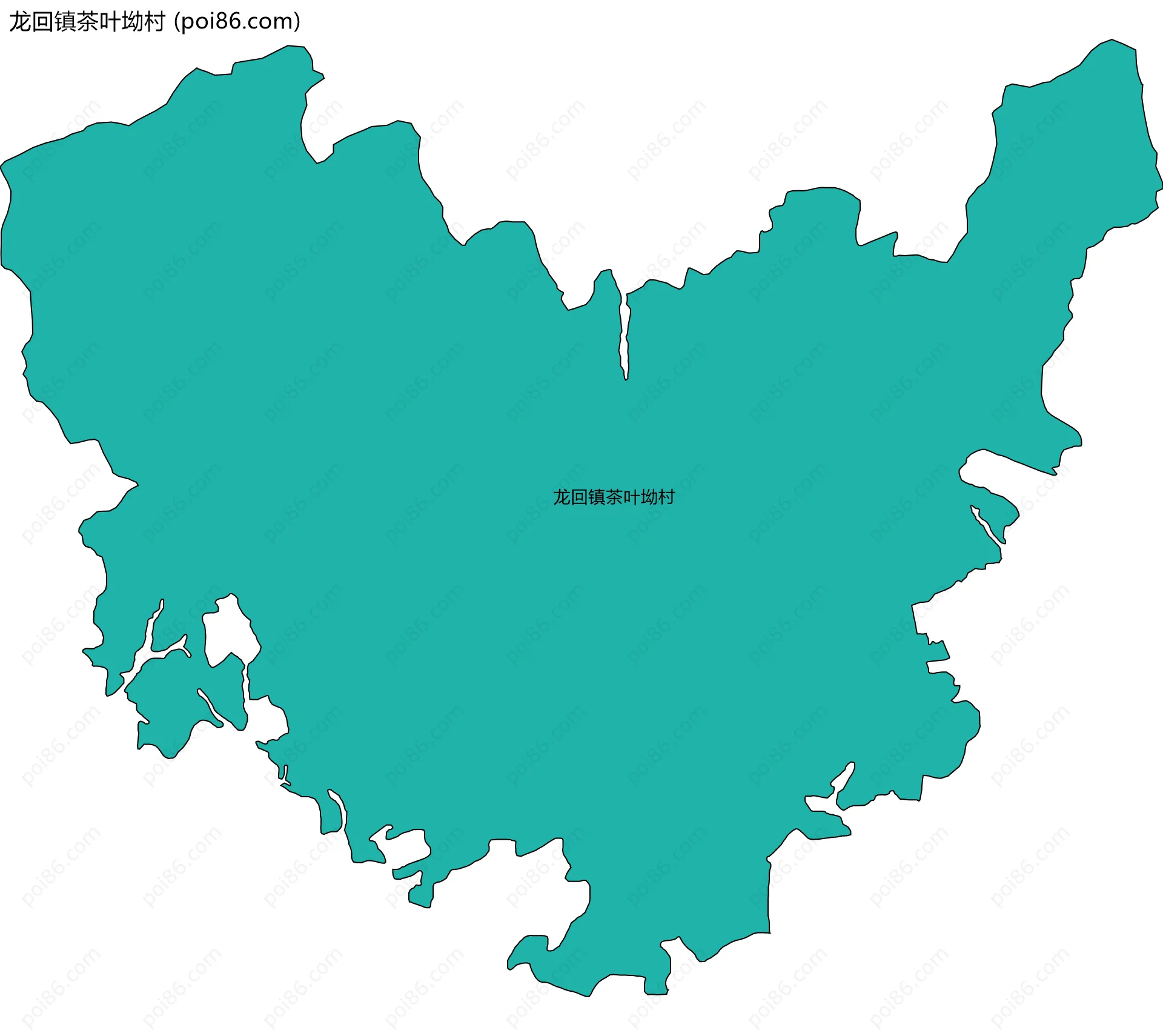 龙回镇茶叶坳村边界地图