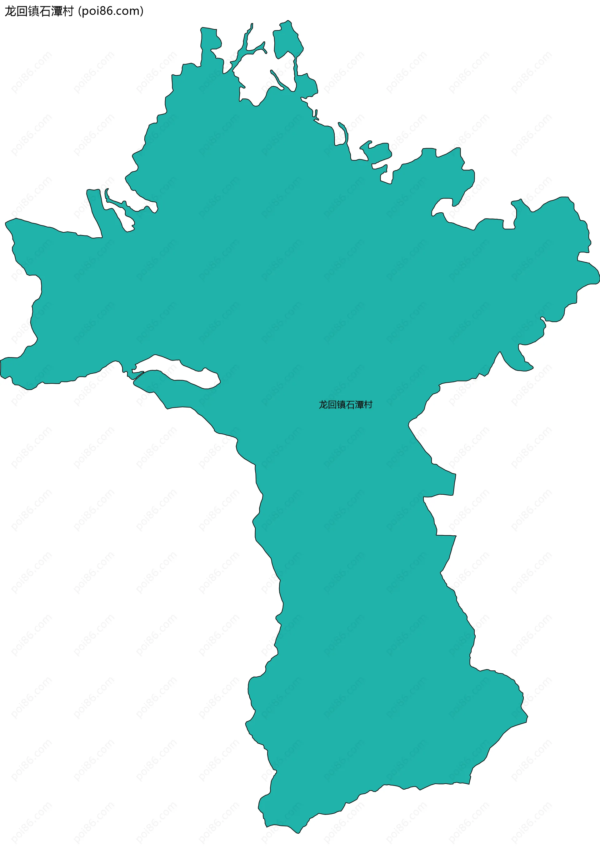 龙回镇石潭村边界地图