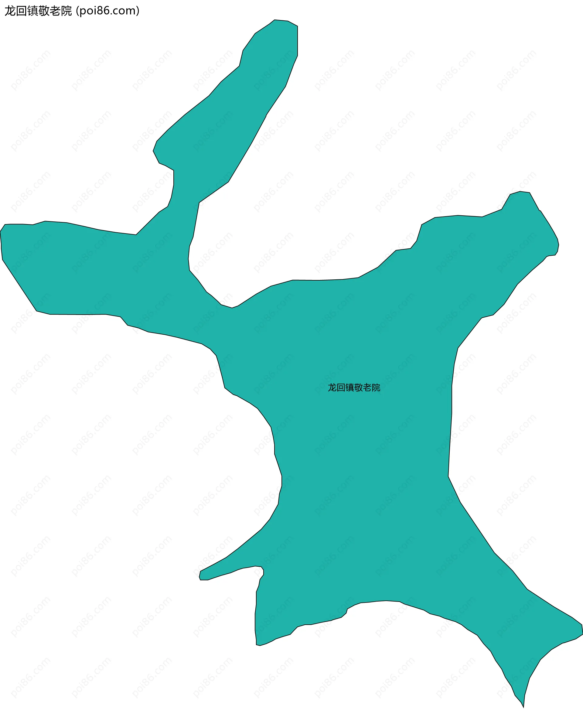 龙回镇敬老院边界地图