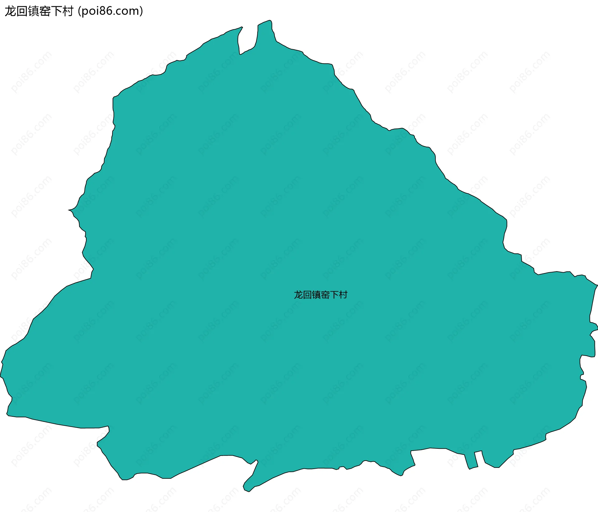 龙回镇窑下村边界地图