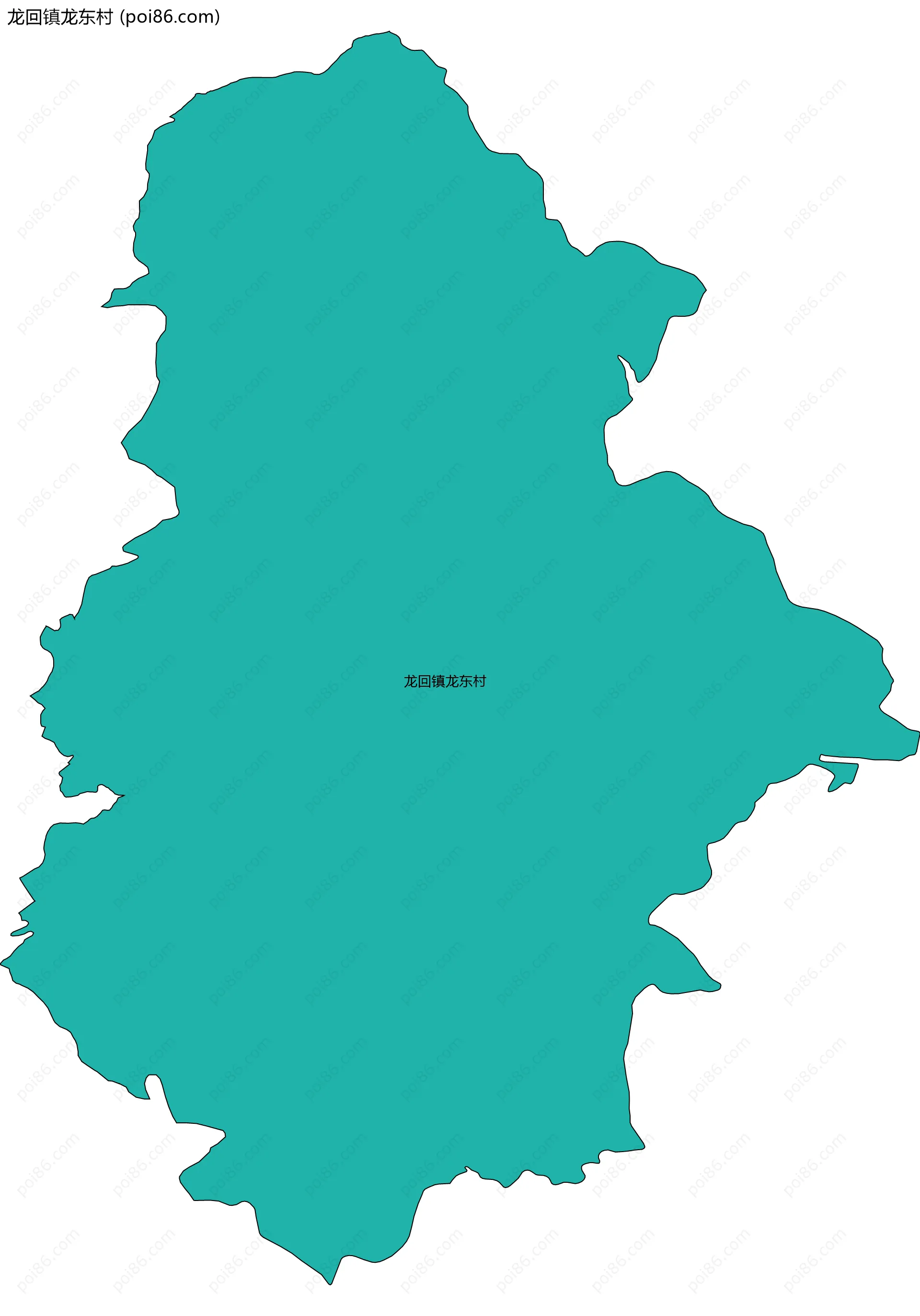 龙回镇龙东村边界地图