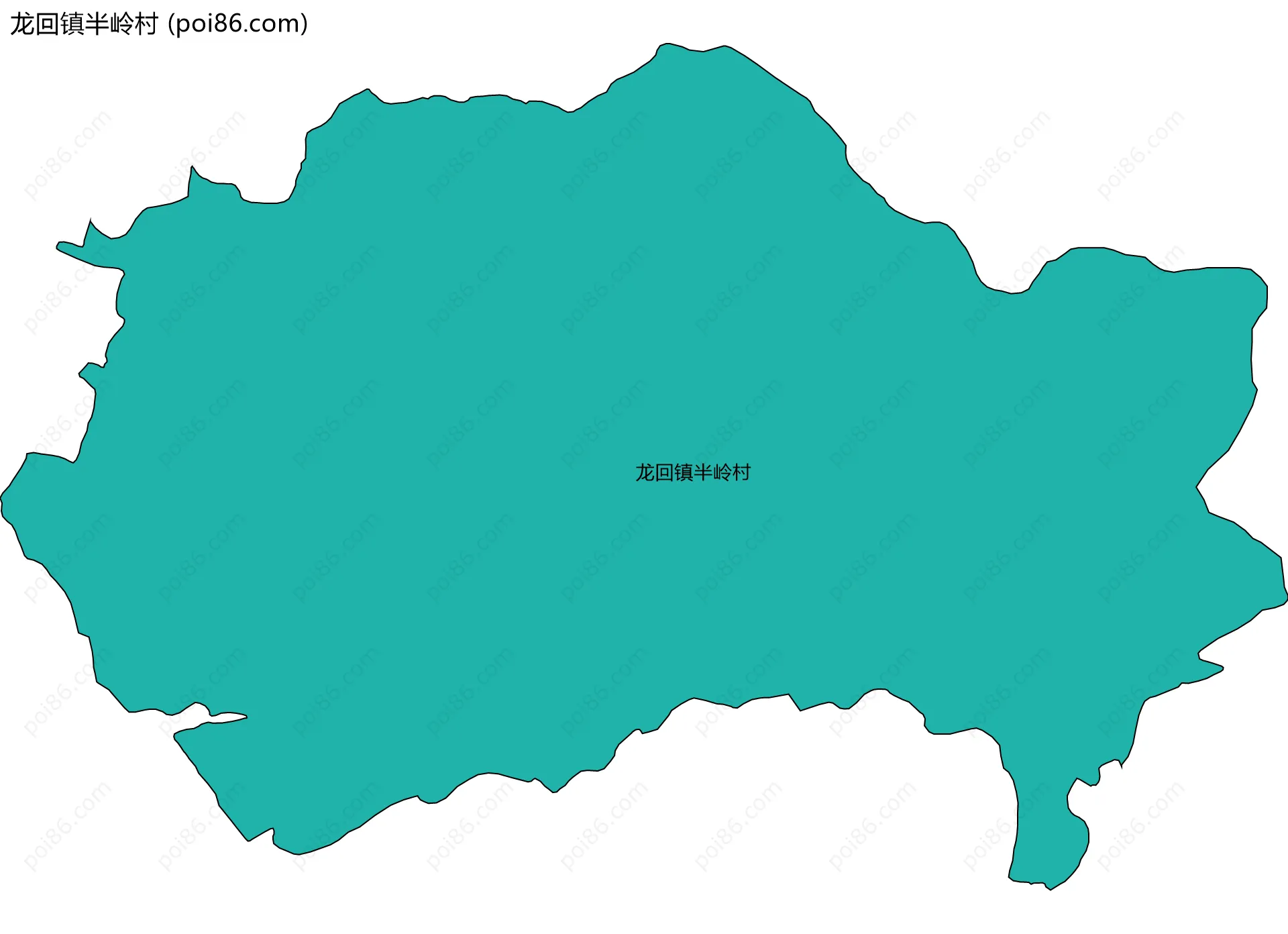 龙回镇半岭村边界地图