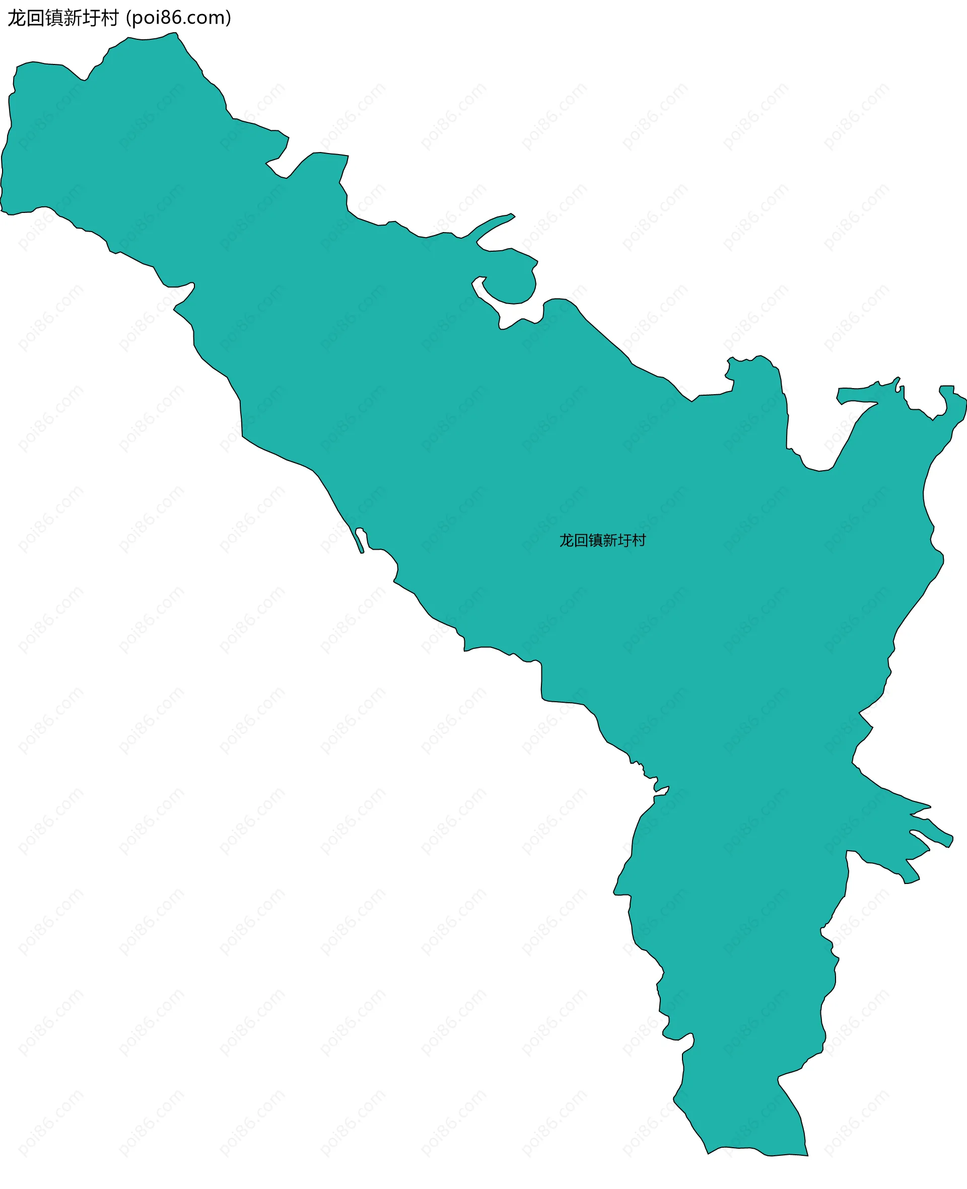 龙回镇新圩村边界地图