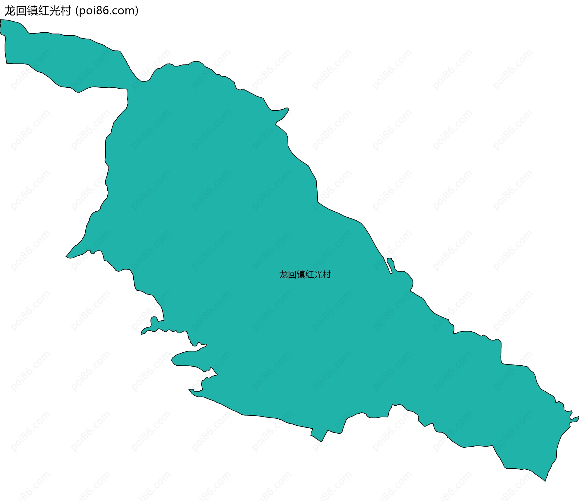 龙回镇红光村边界地图