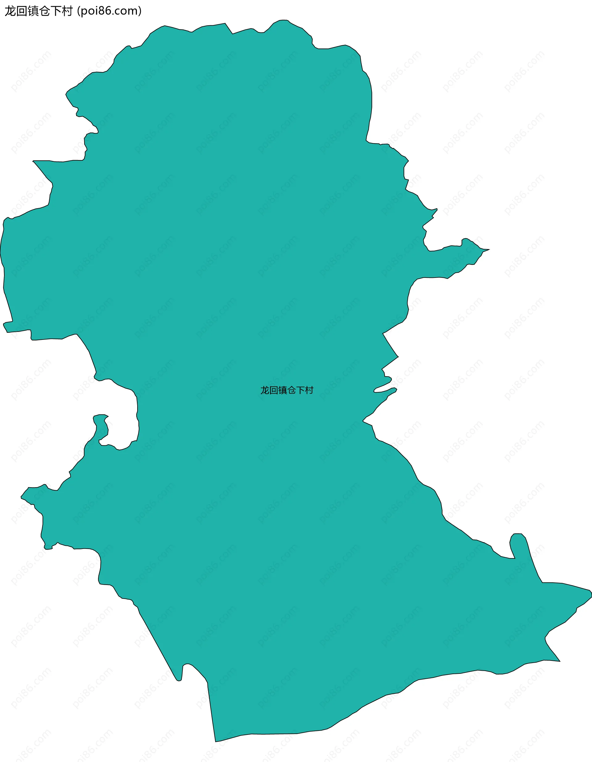 龙回镇仓下村边界地图