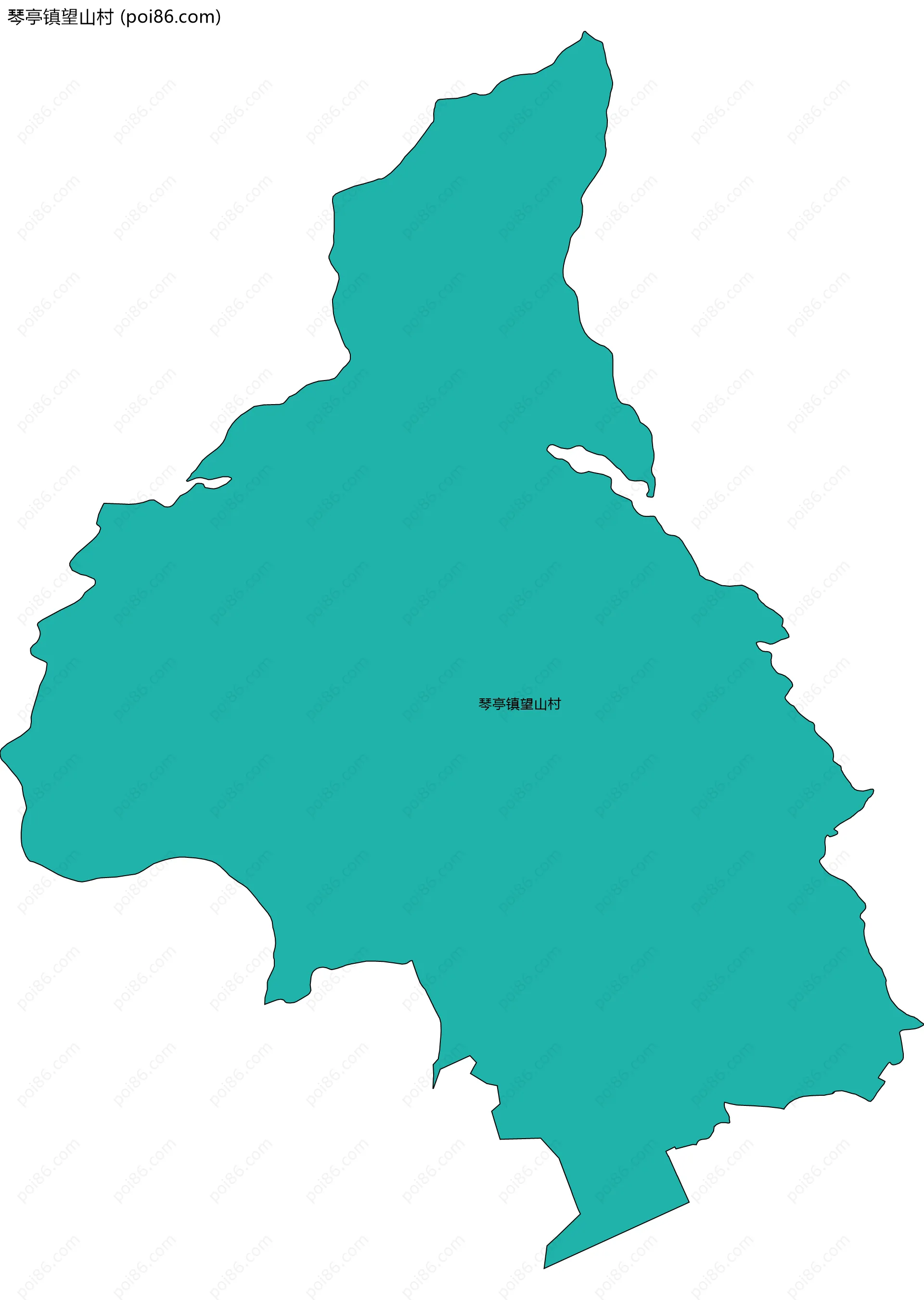 琴亭镇望山村边界地图