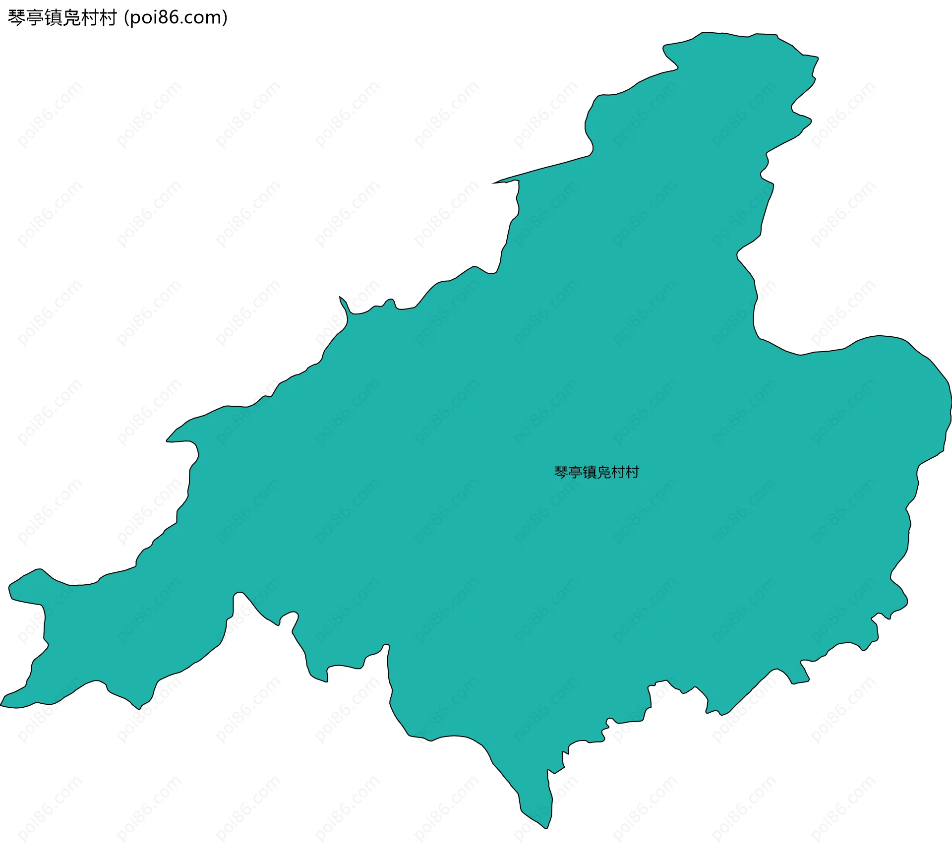 琴亭镇凫村村边界地图