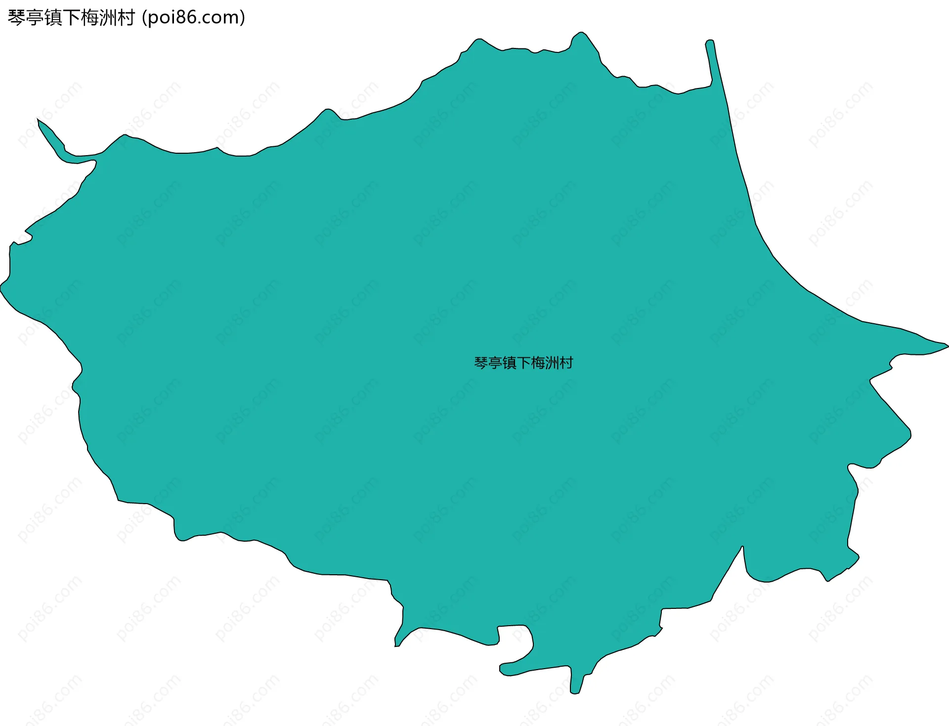 琴亭镇下梅洲村边界地图