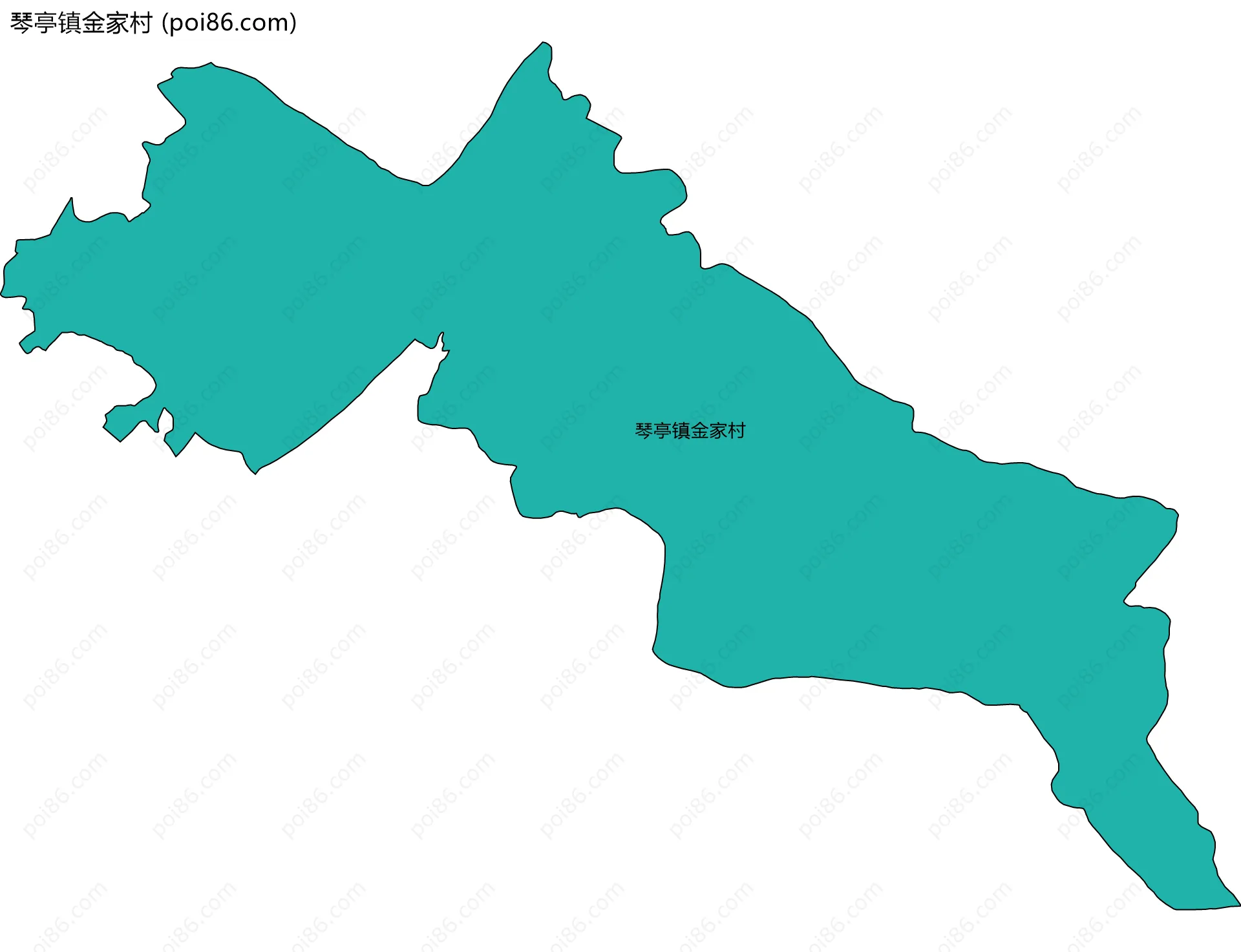 琴亭镇金家村边界地图