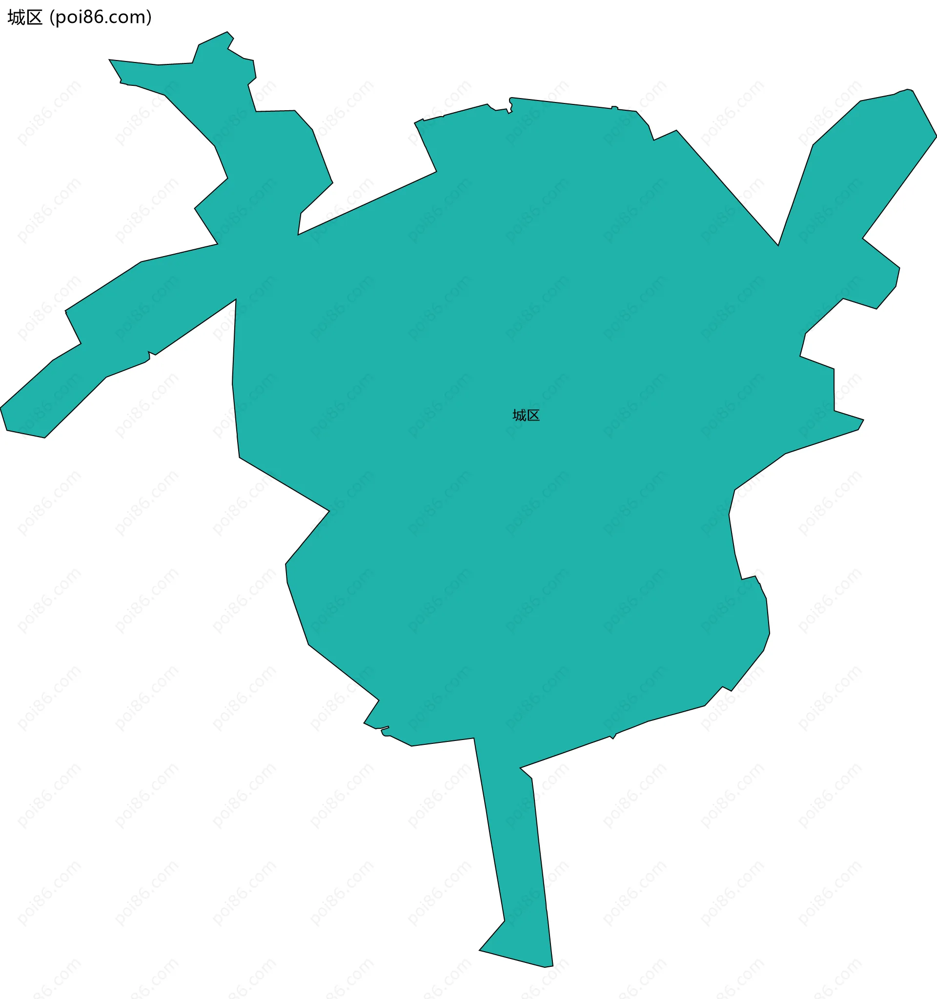 城区边界地图