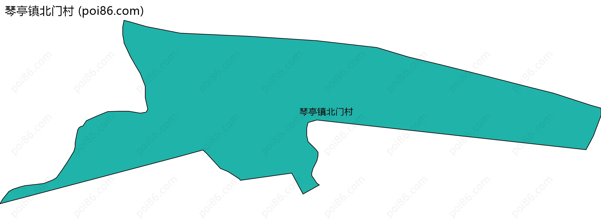 琴亭镇北门村边界地图