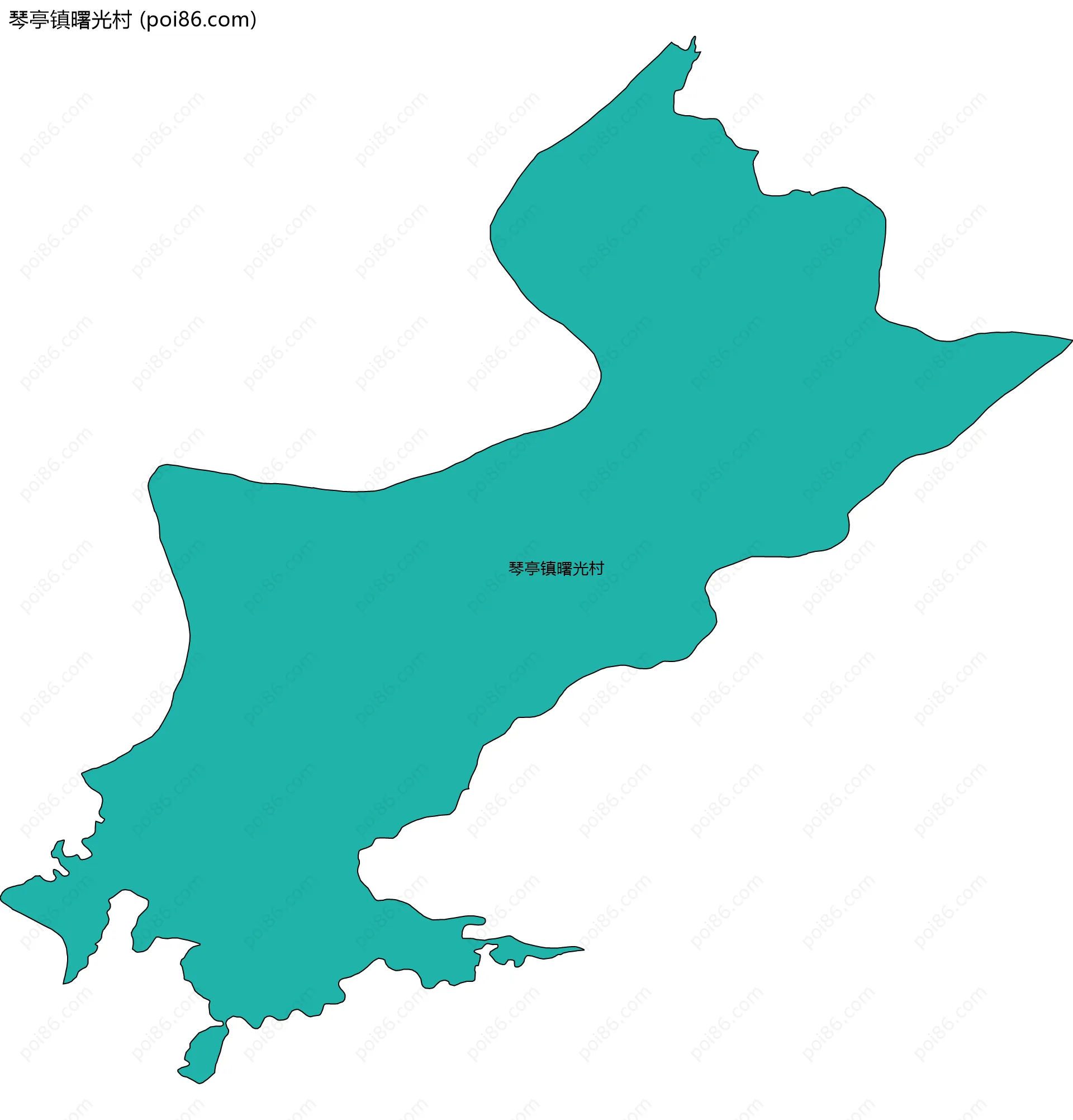 琴亭镇曙光村边界地图