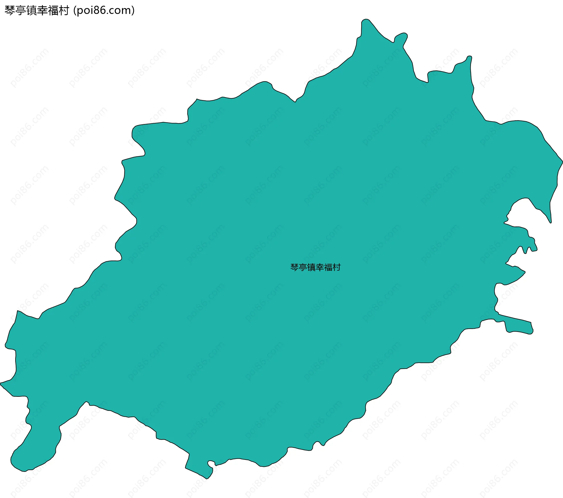 琴亭镇幸福村边界地图