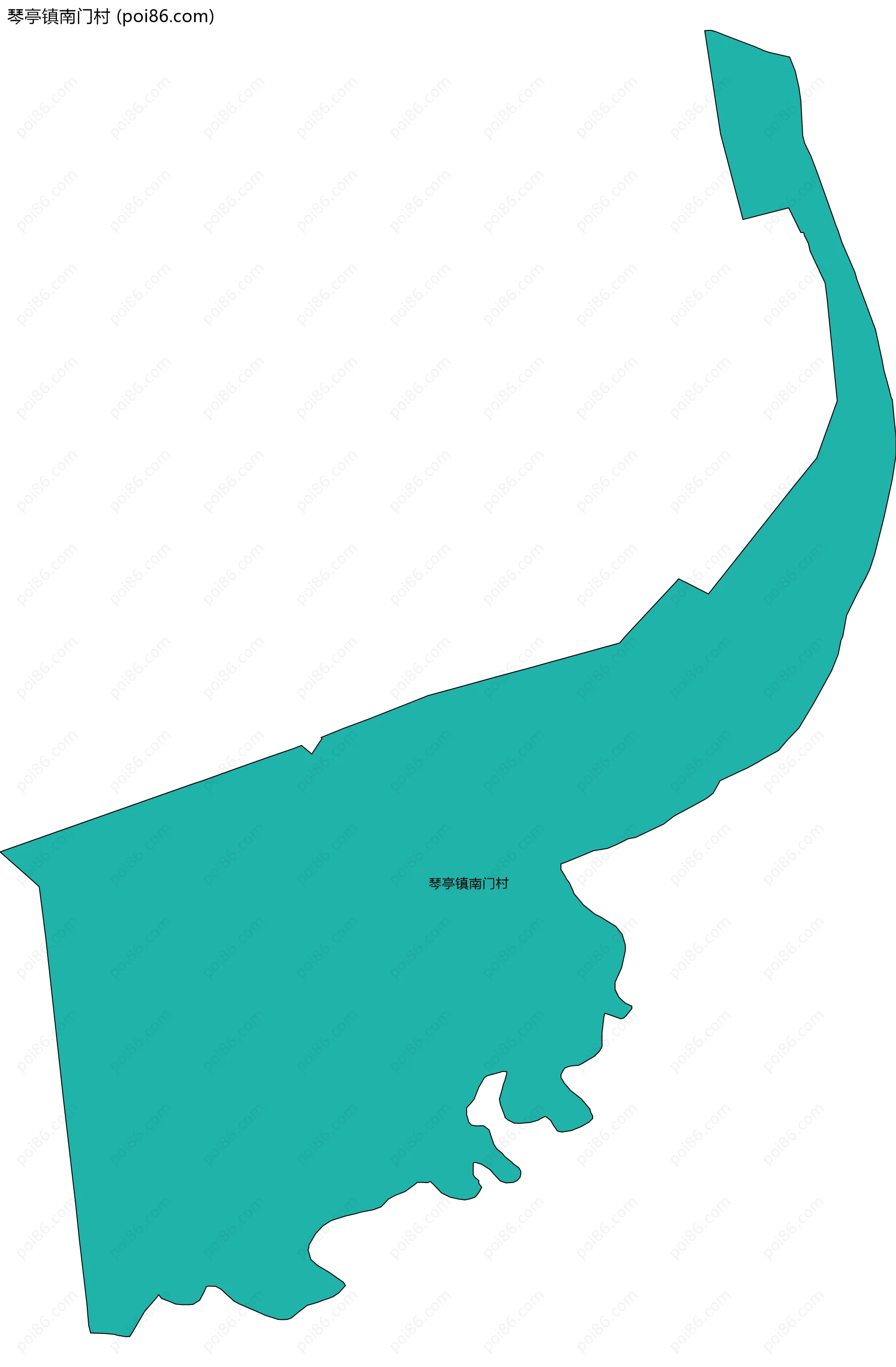 琴亭镇南门村边界地图