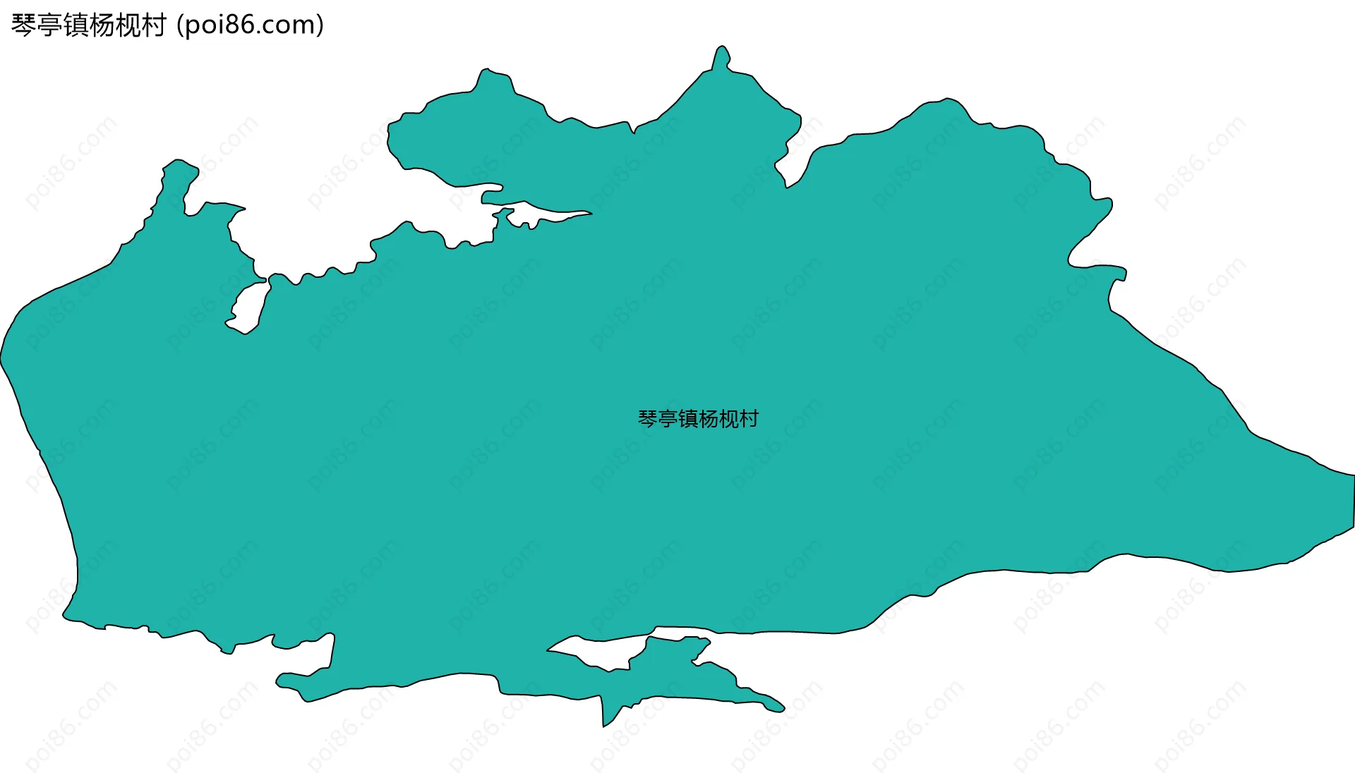 琴亭镇杨枧村边界地图