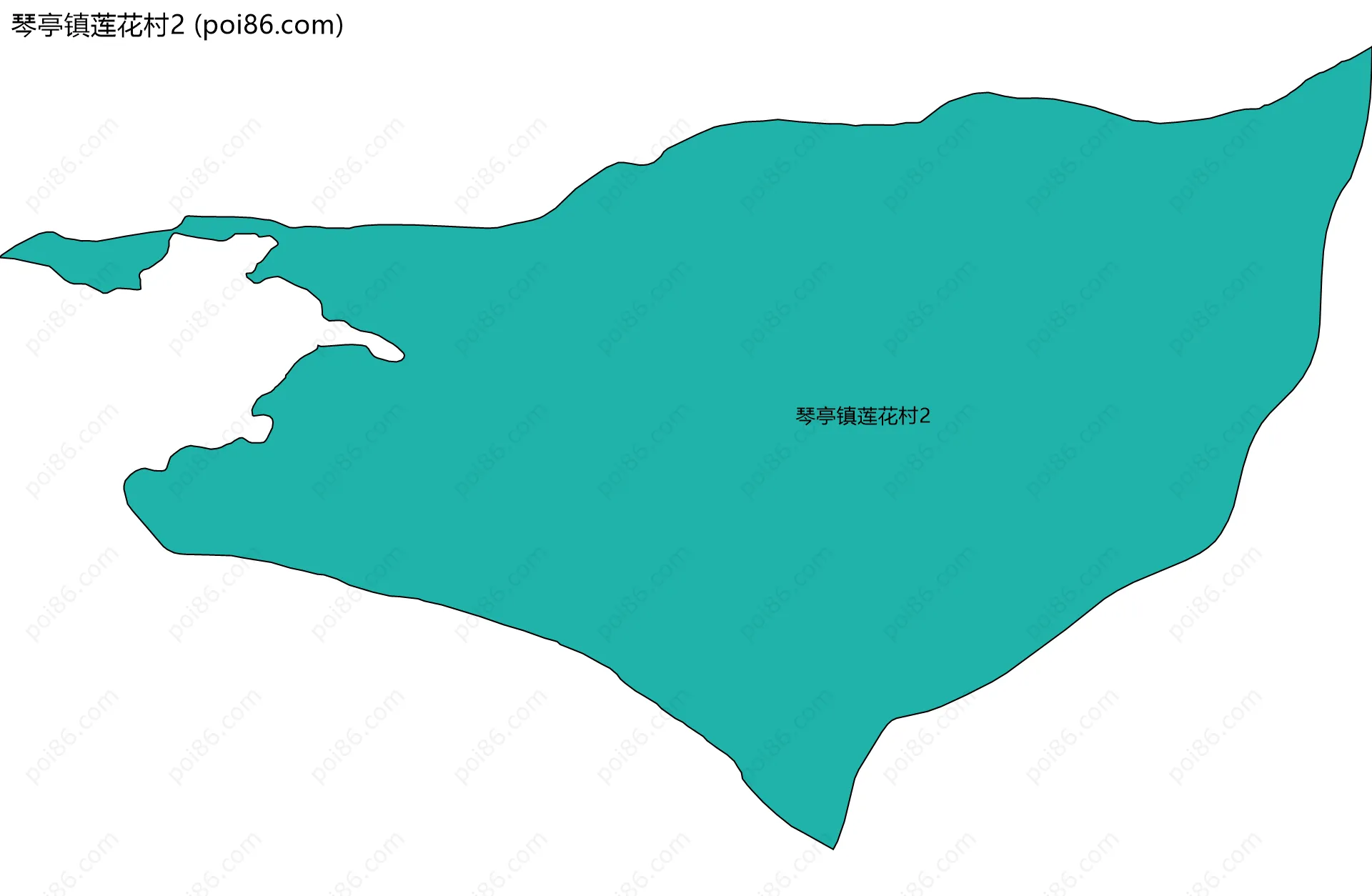 琴亭镇莲花村2边界地图