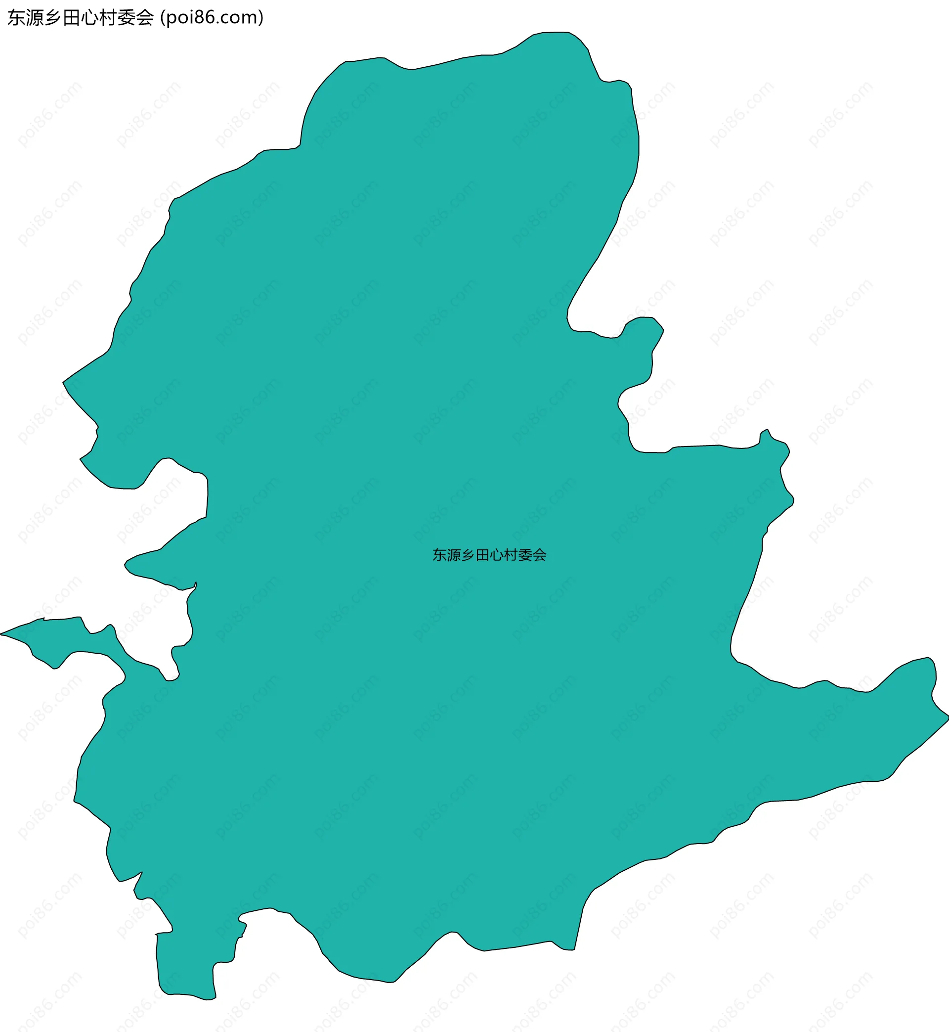 东源乡田心村委会边界地图
